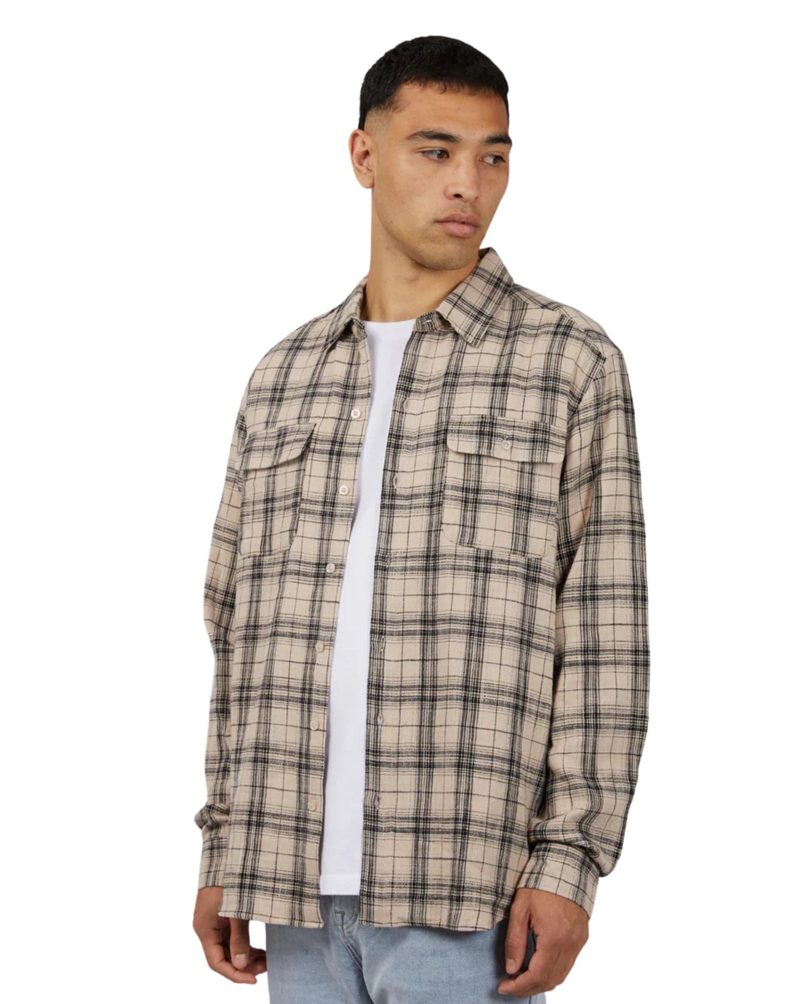 Silent Theory Mens Check Cord Shirt