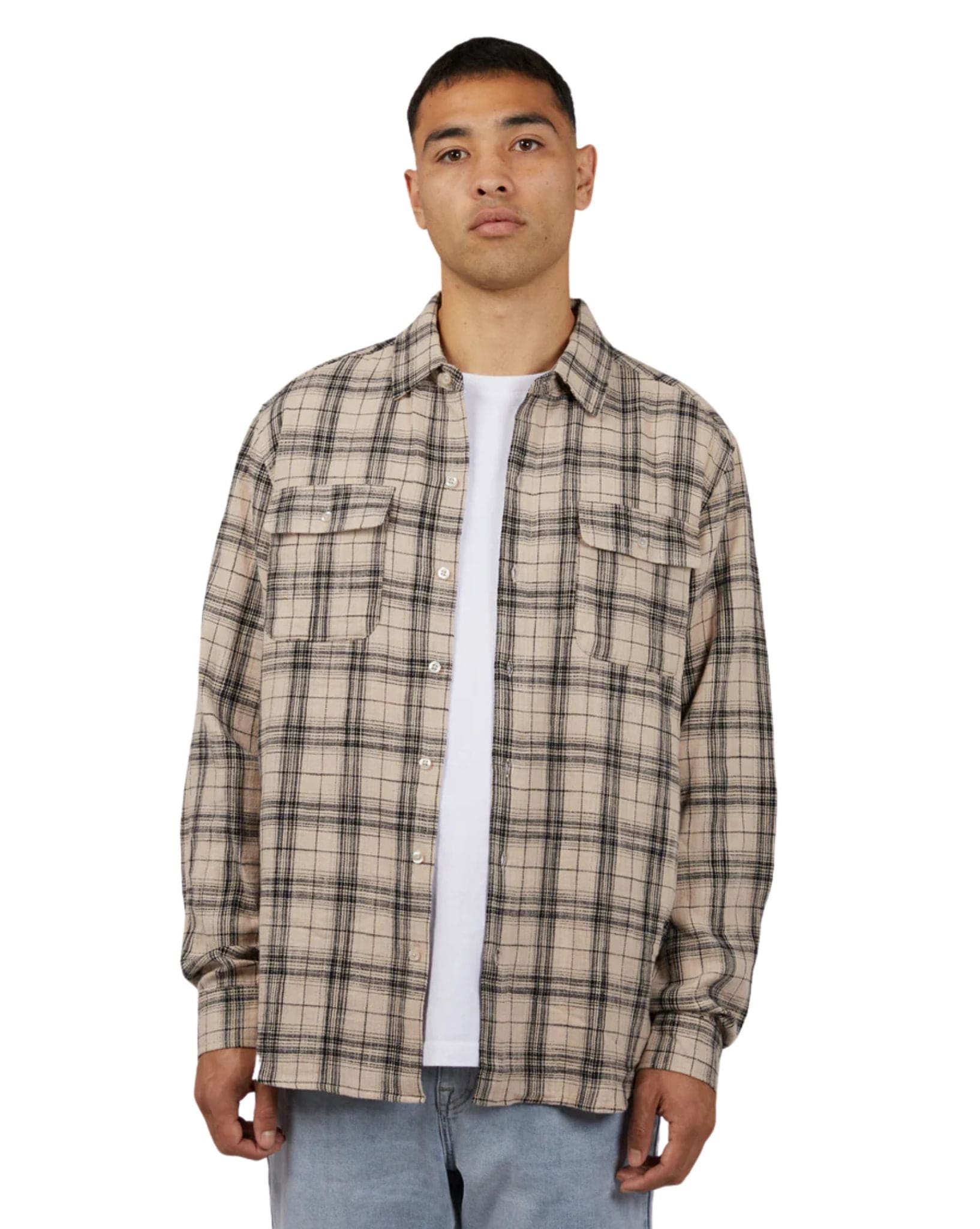 Silent Theory Mens Check Cord Shirt