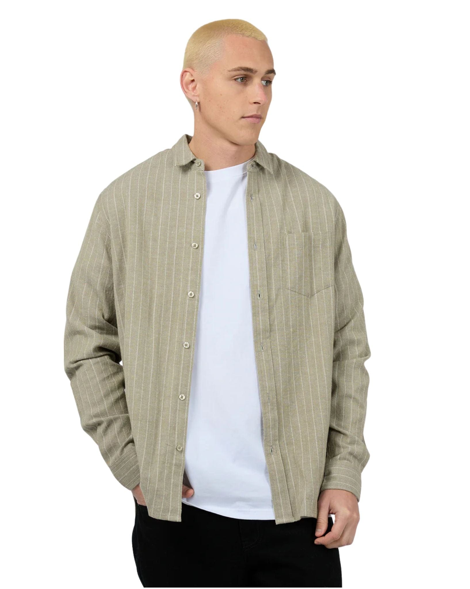 Silent Theory Mens Walker Shirt - Khaki