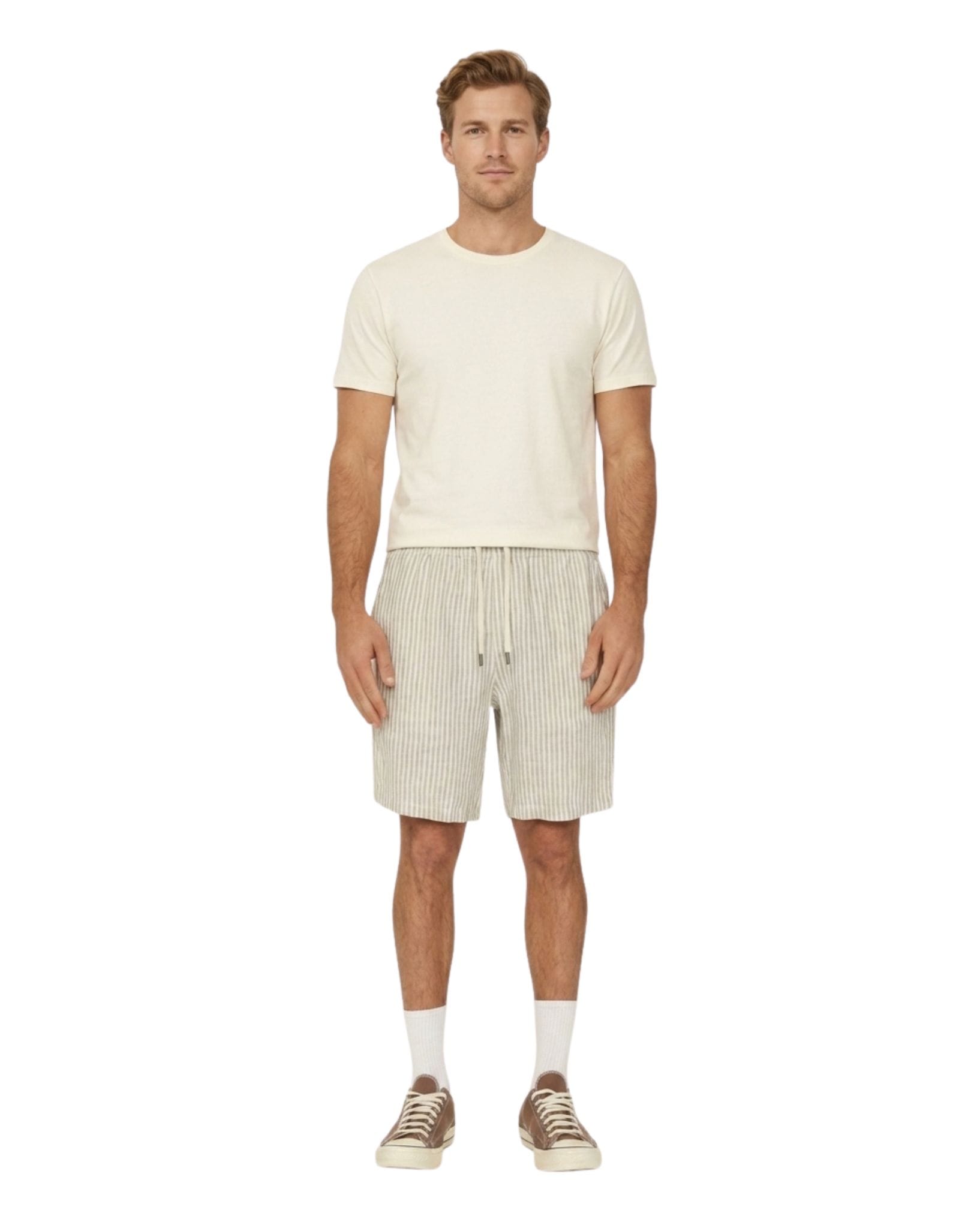 Silent Theory Stripe Linen Short