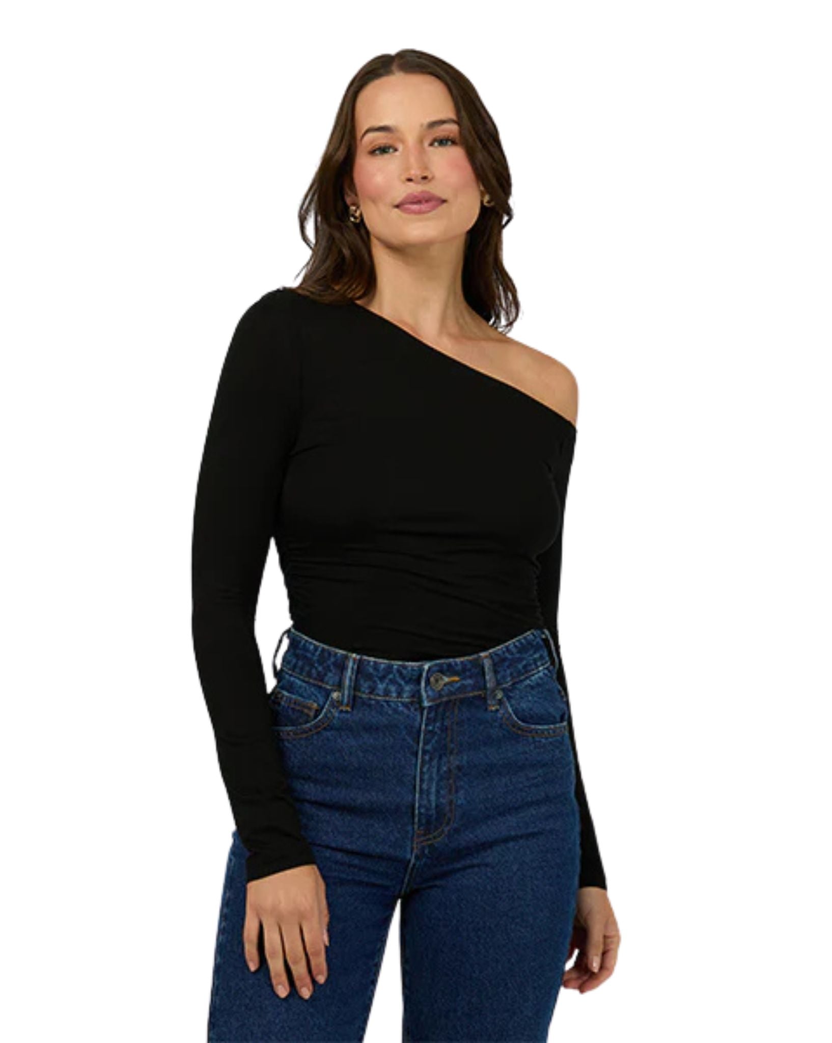 Silent Theory Womens Evie Ruched Long Sleeve