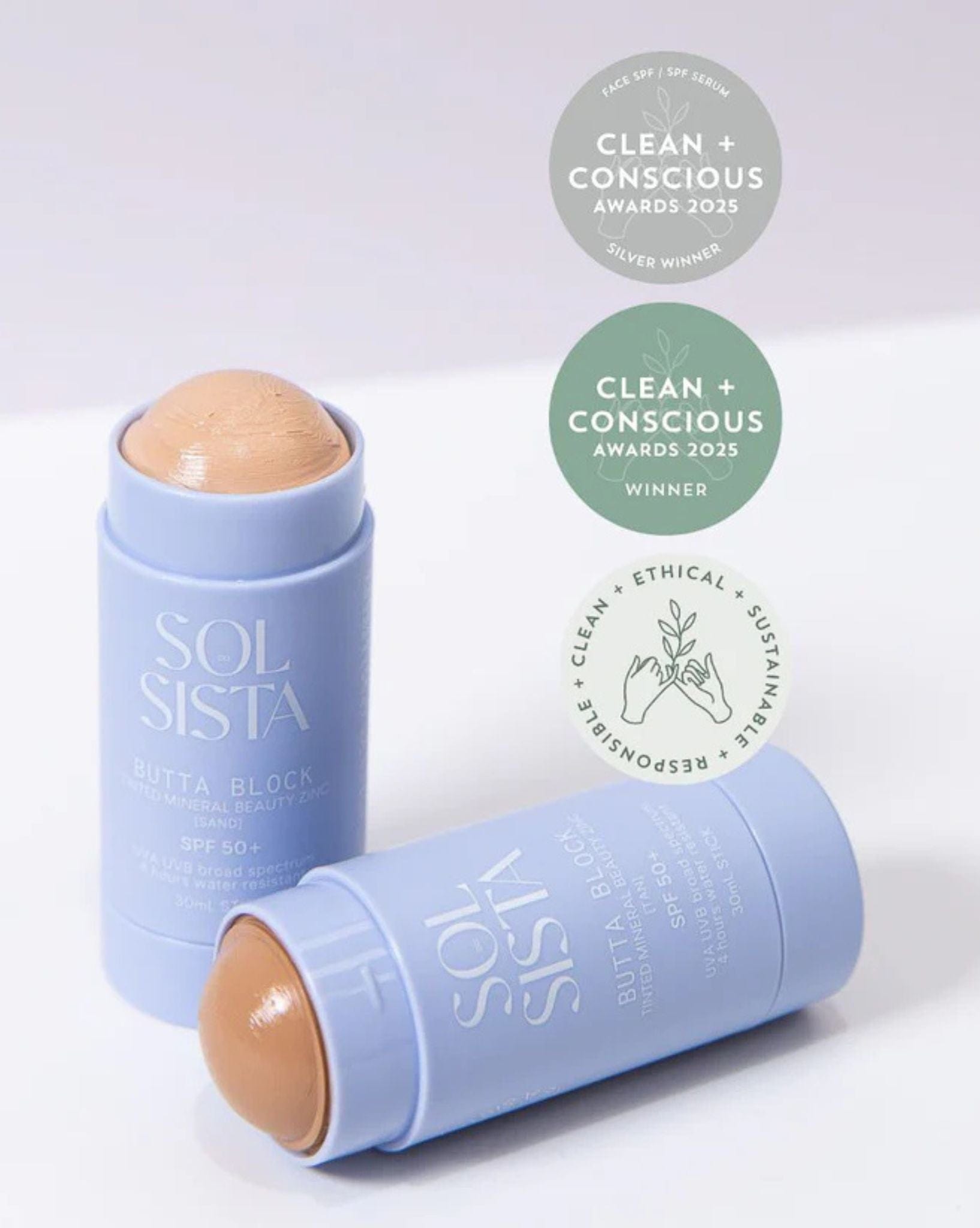 Sol Sista Butta Block™️ Mineral Tinted SPF50+ Sunscreen Balm