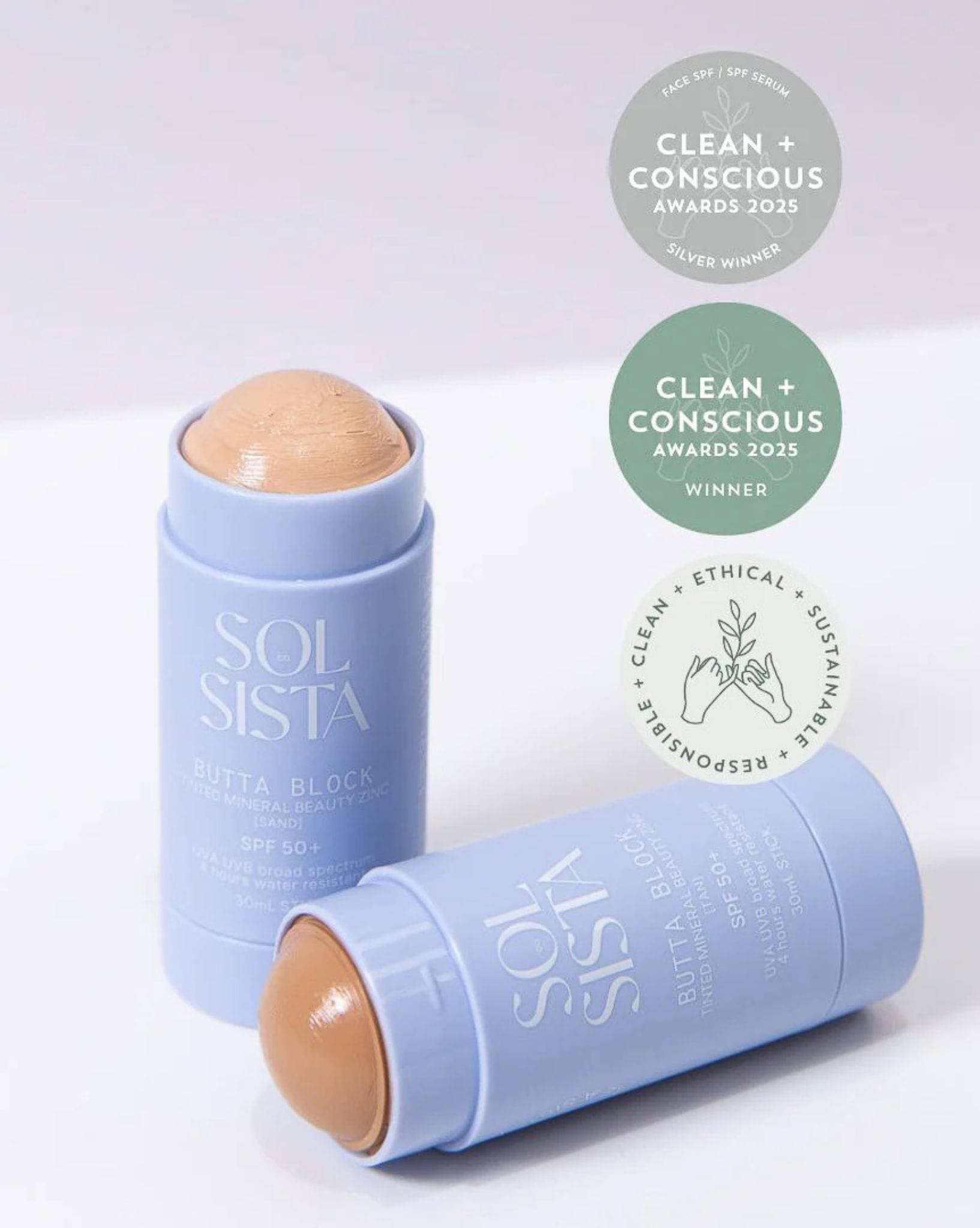 Sol Sista Butta Block™️ Mineral Tinted SPF50+ Sunscreen Balm