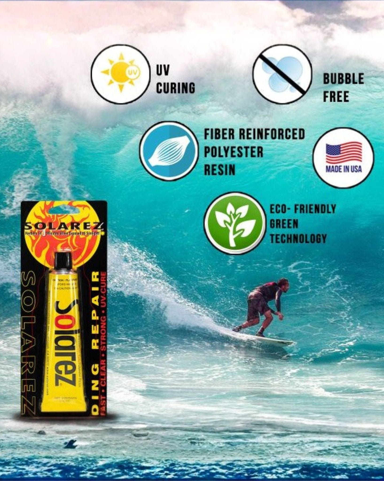 Solarez Polyester 2oz Tube - Natural Necessity Surf Shop