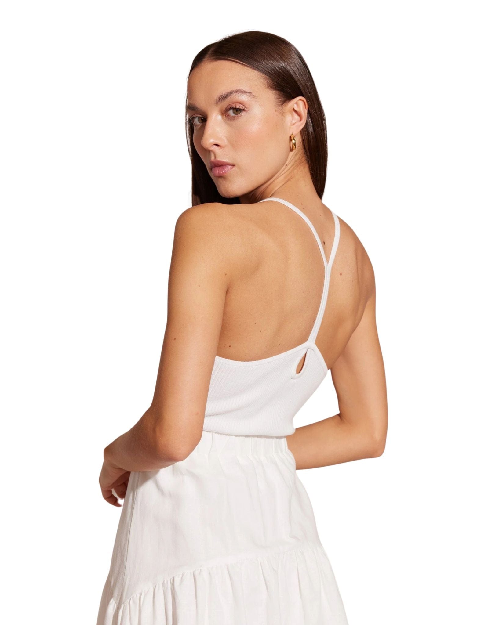 Staple the label Kya Knit Top - White