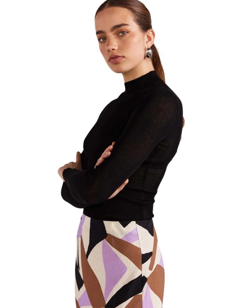 Staple the label Muse Sheer Knit Top