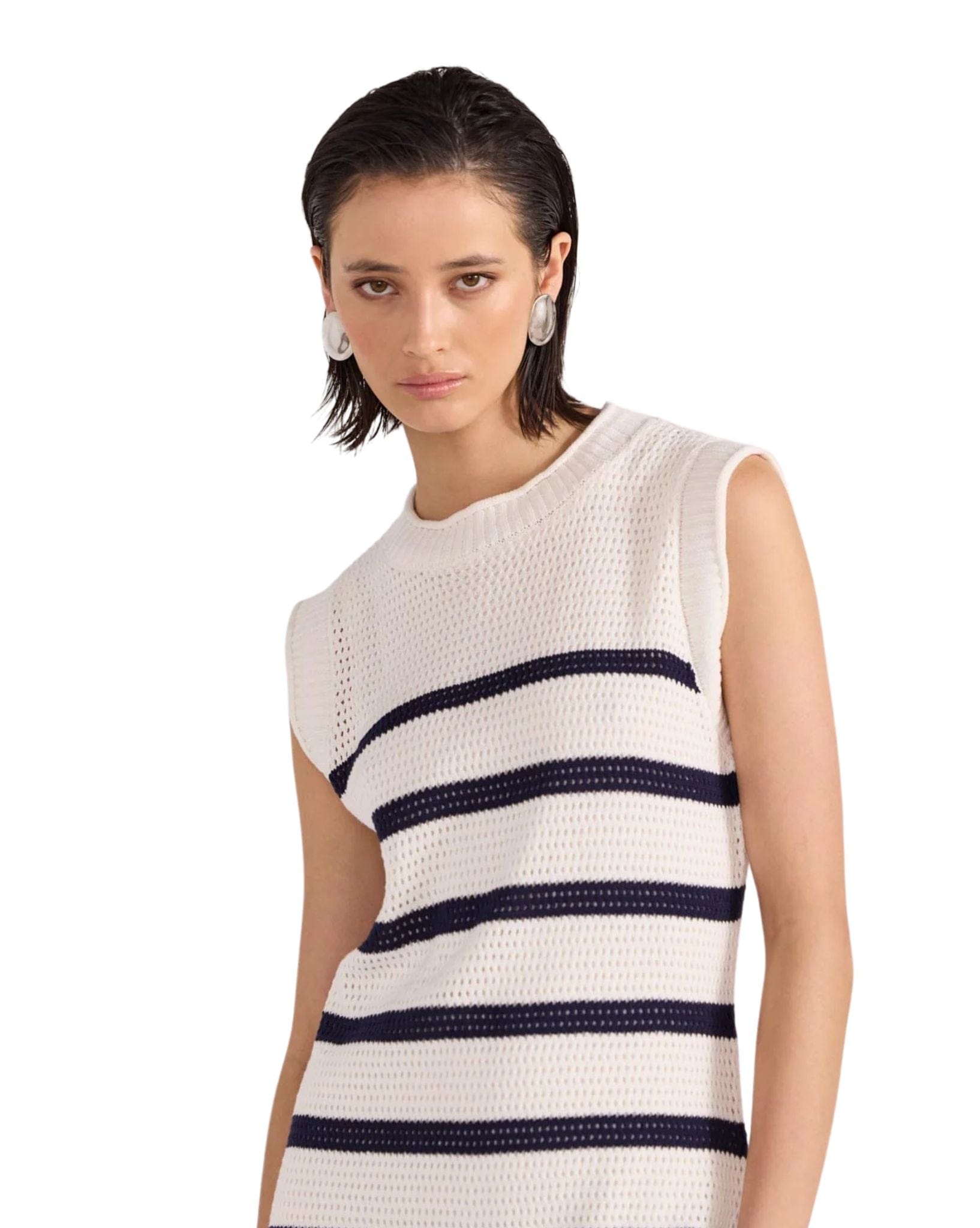 Staple the label Veda Stripe Knit Midi Dress