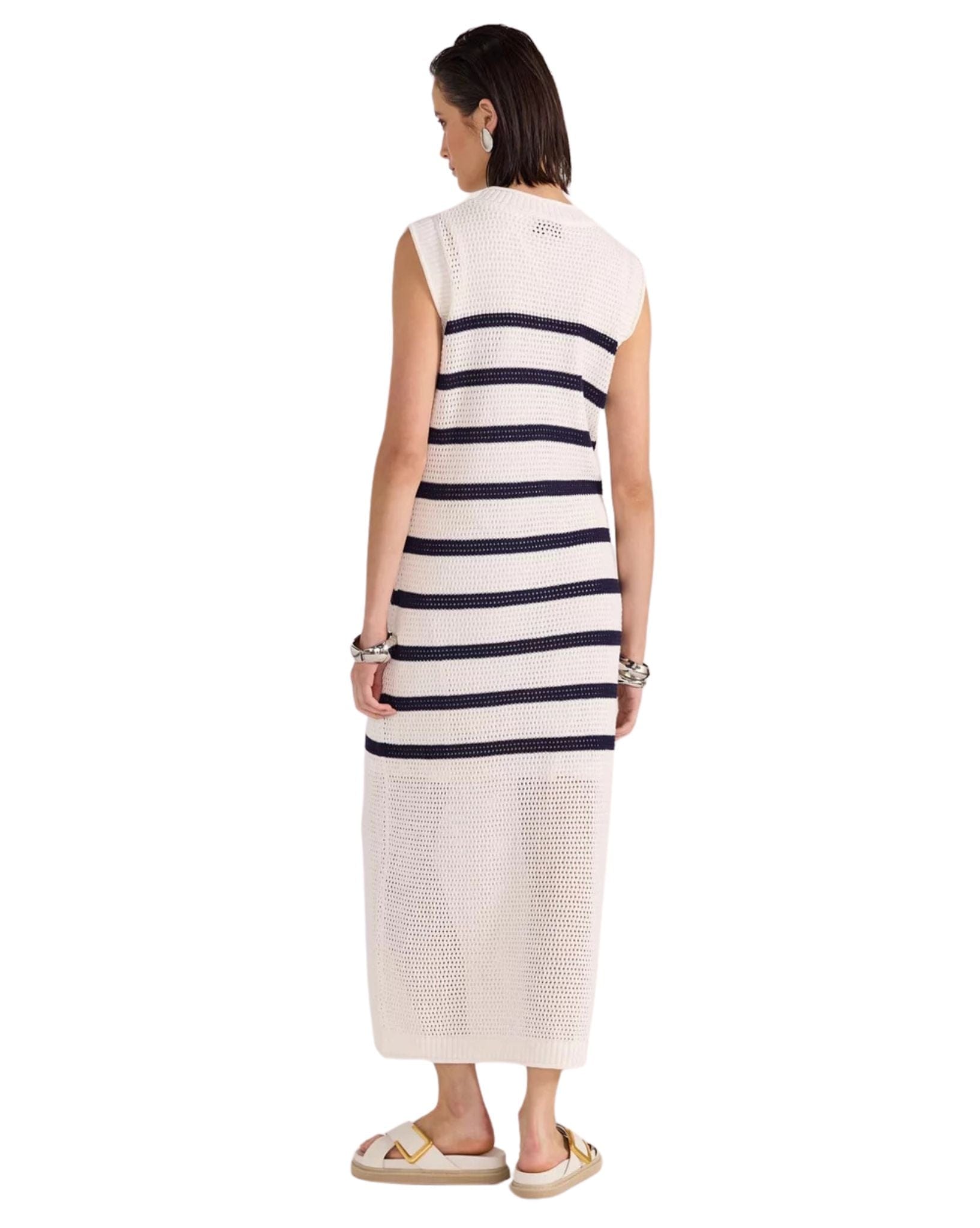 Staple the label Veda Stripe Knit Midi Dress