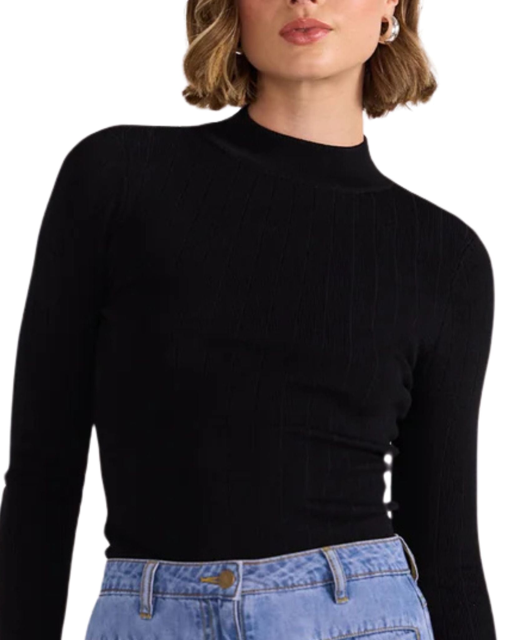 Staple the label Womens Aria Knit Skivvy - Black