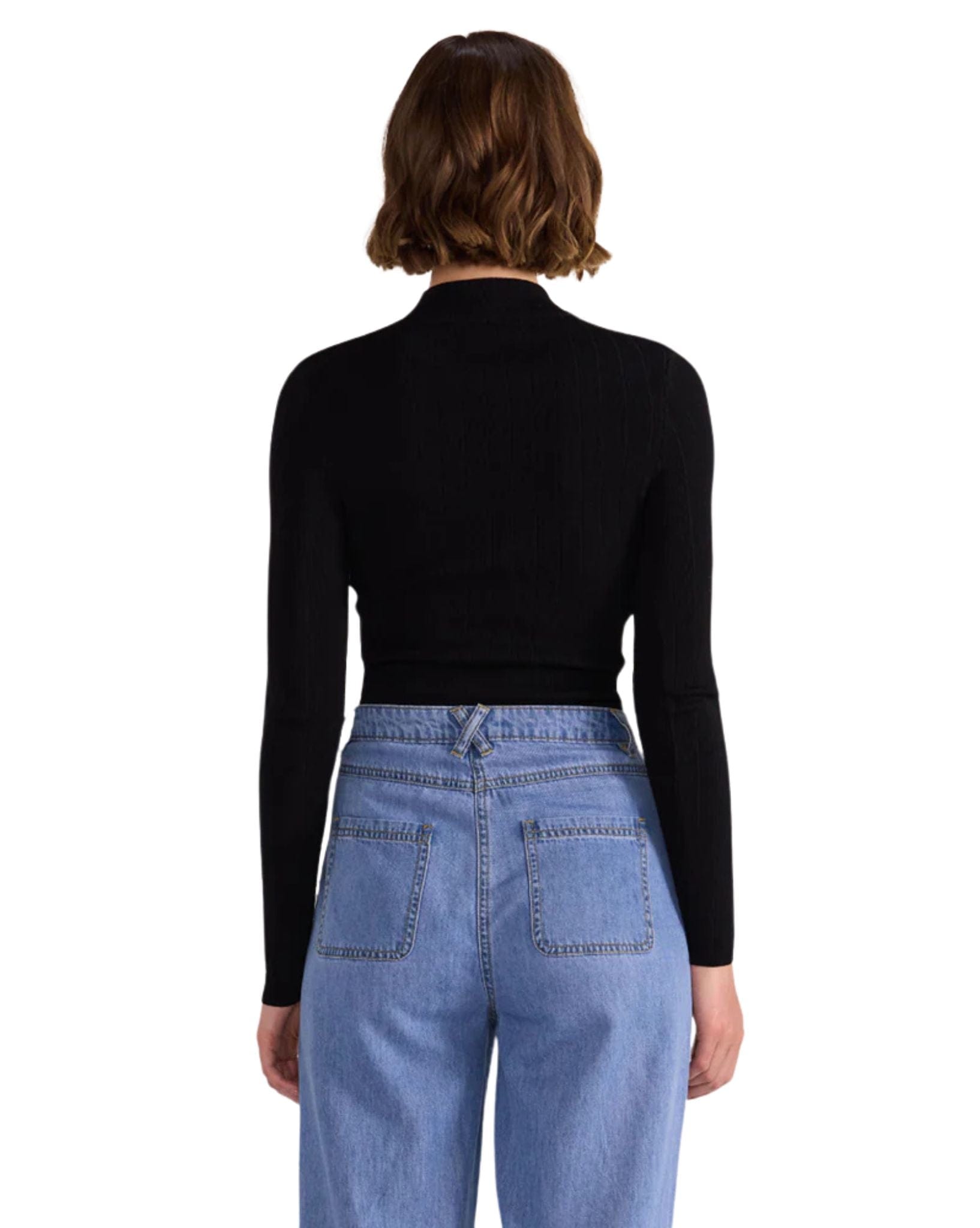 Staple the label Womens Aria Knit Skivvy - Black