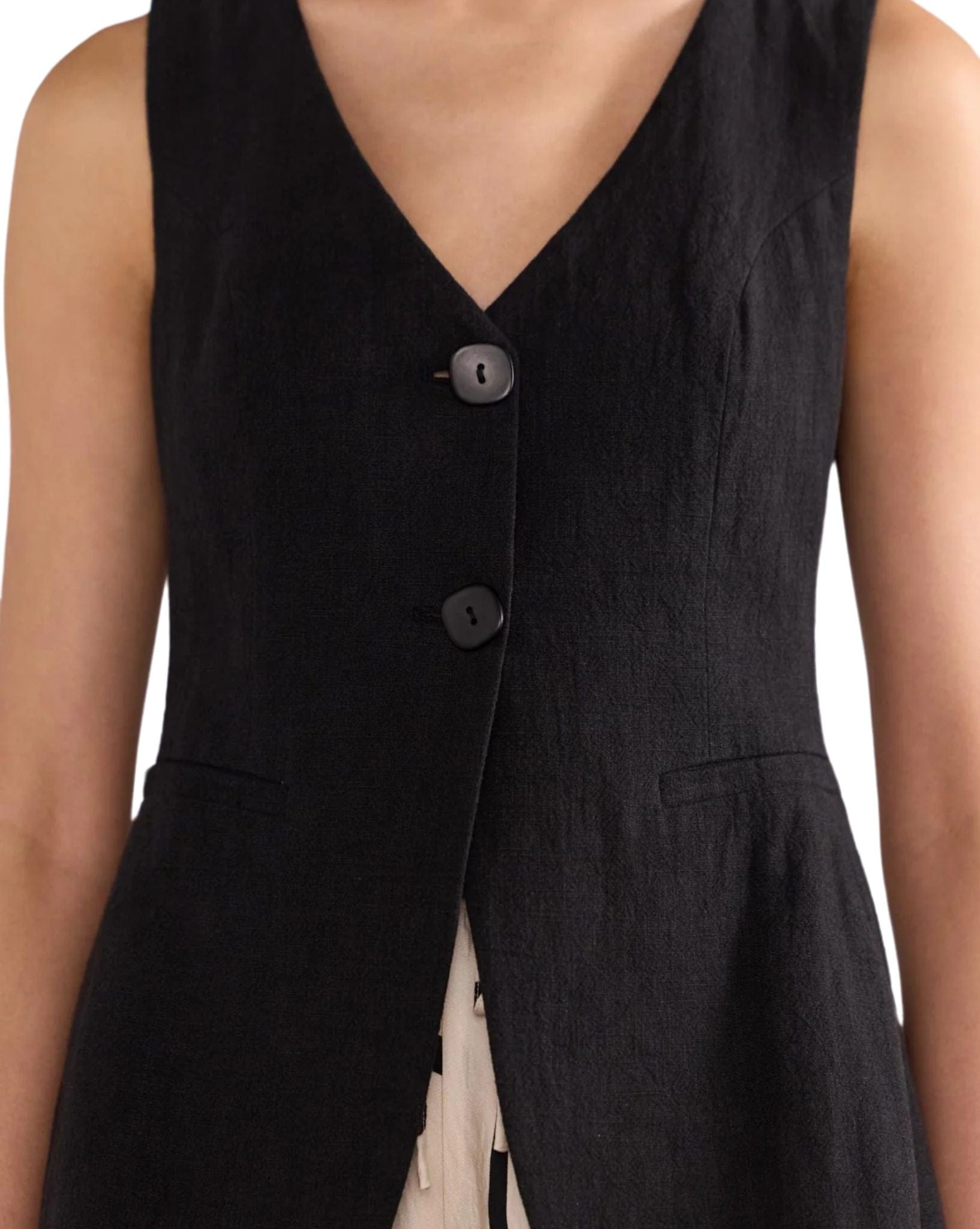 Staple the label Womens Athena Longline Vest - Black