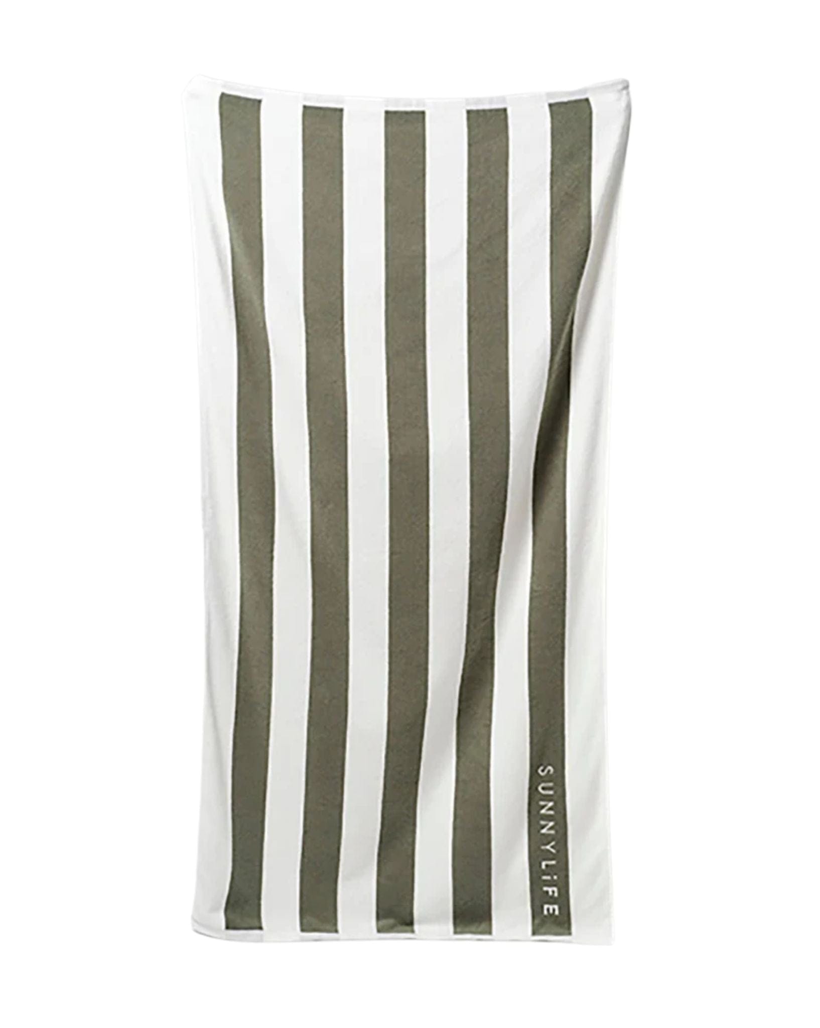 SunnyLife Beach Towel The Vacay Olive Stripe