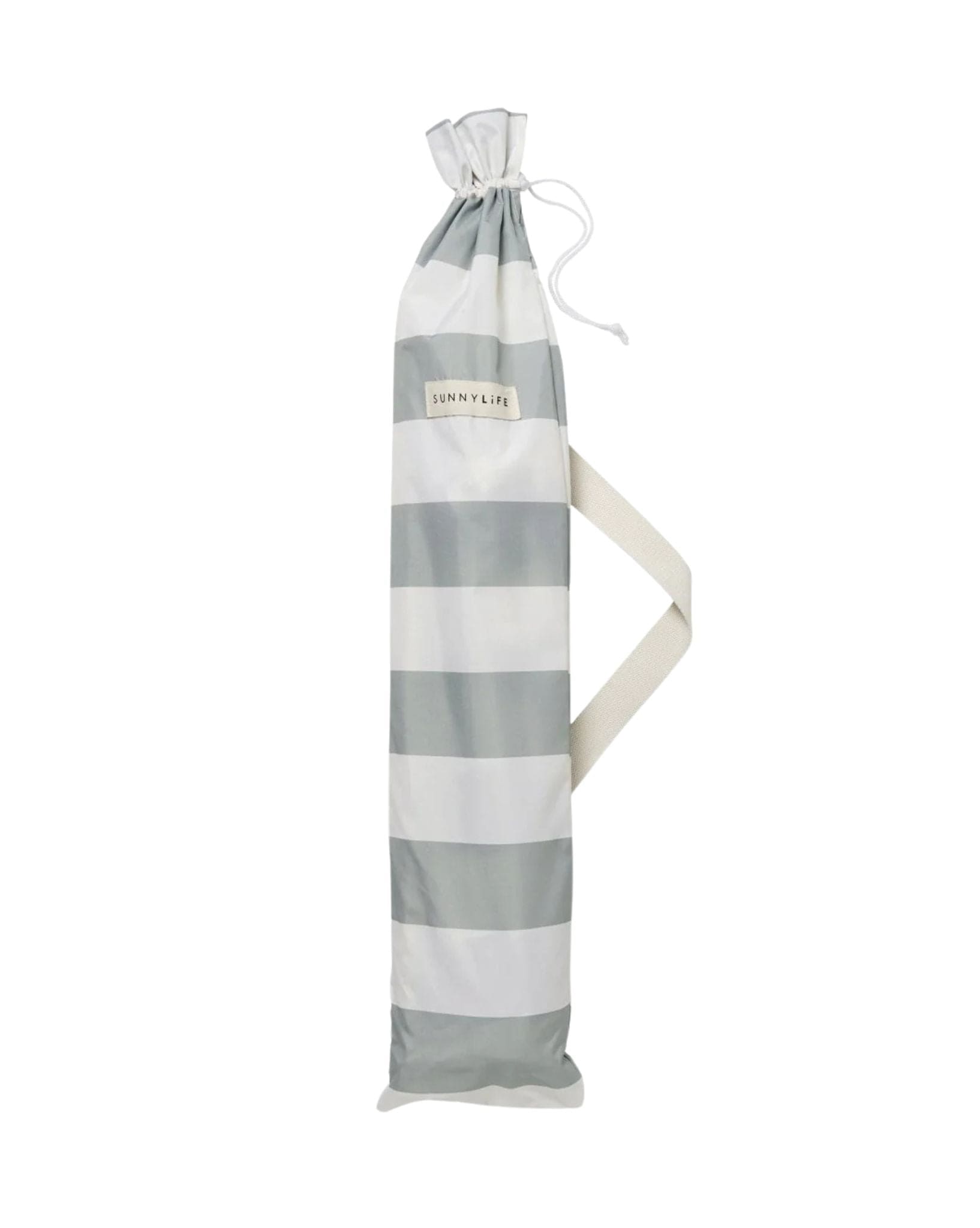 SunnyLife Compact Beach Umbrella Sea Sage Stripe