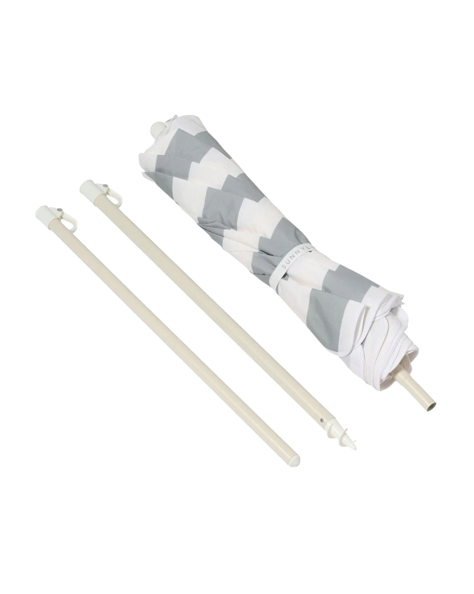 SunnyLife Compact Beach Umbrella Sea Sage Stripe