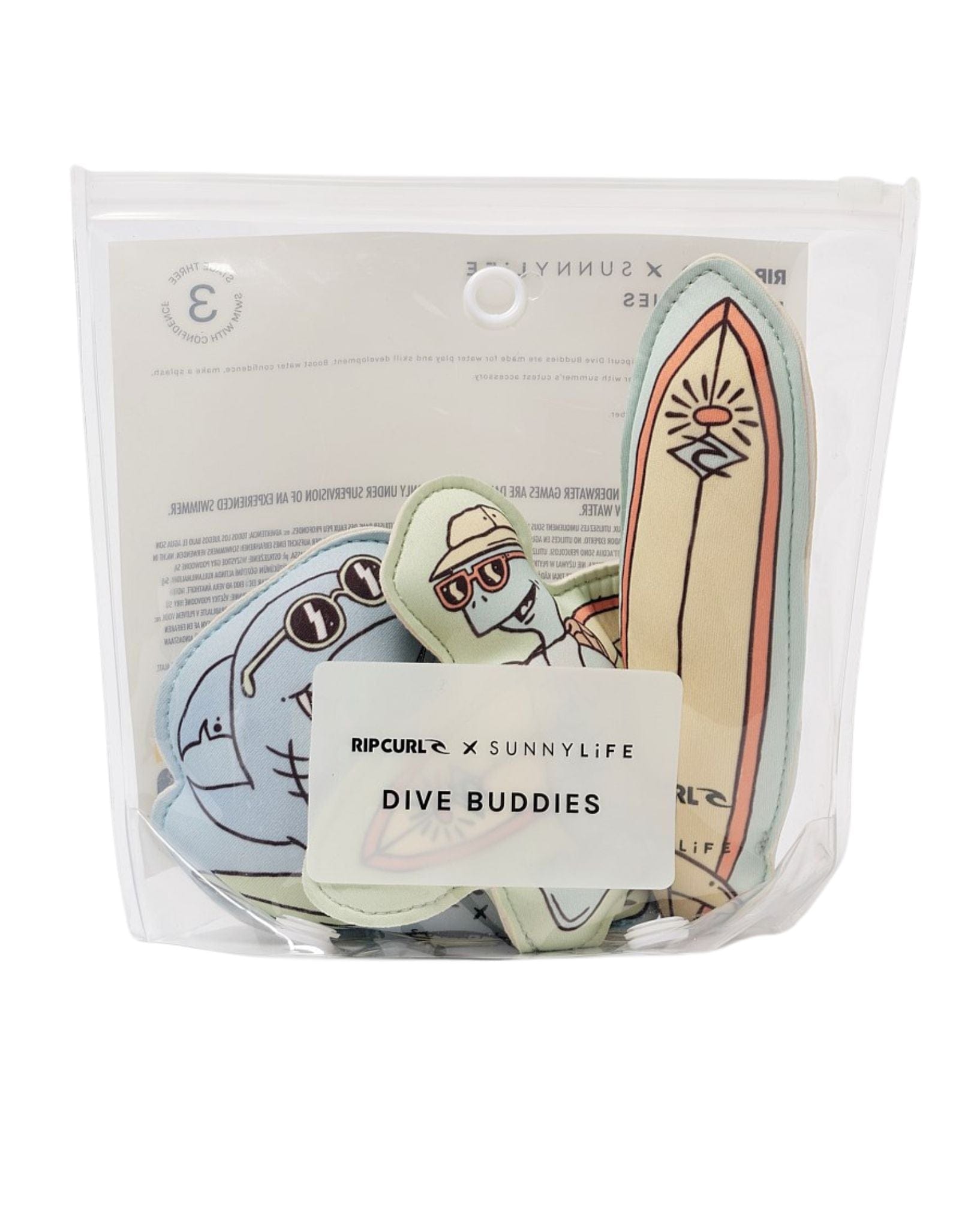 SunnyLife Dive Buddies Shred Turtle Aqua Set Of 3