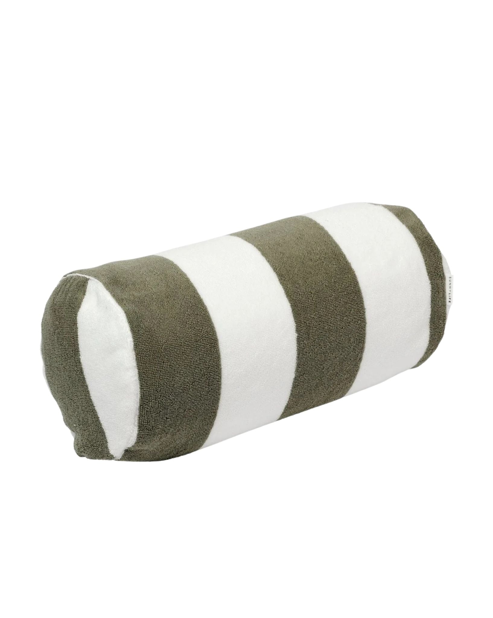 SunnyLife Inflatable Beach Pillow The Vacay Olive Stripe
