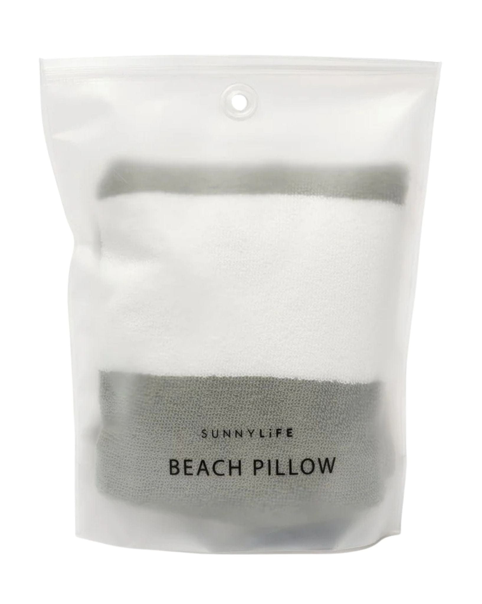 SunnyLife Inflatable Beach Pillow The Vacay Olive Stripe