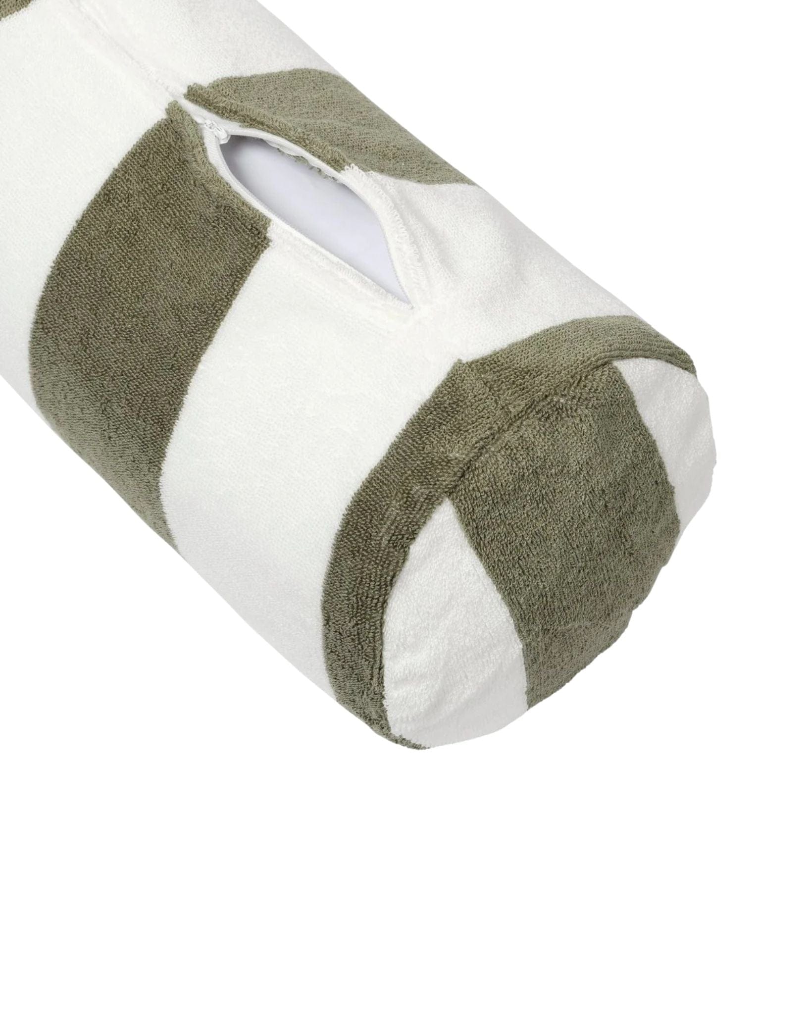 SunnyLife Inflatable Beach Pillow The Vacay Olive Stripe