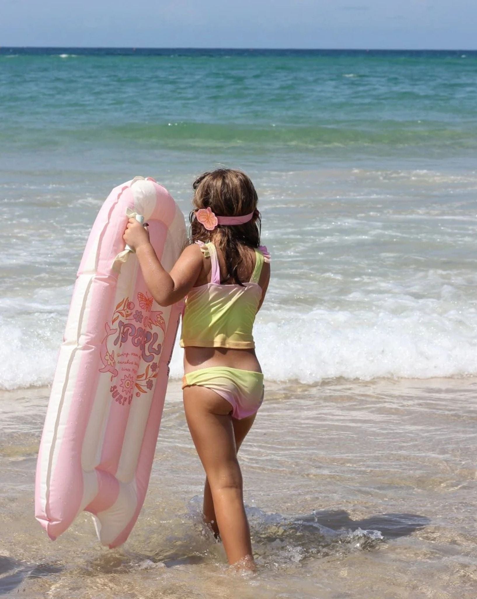 SunnyLife Kids Surf Mat Dolphin Surf Co Pink Stripe