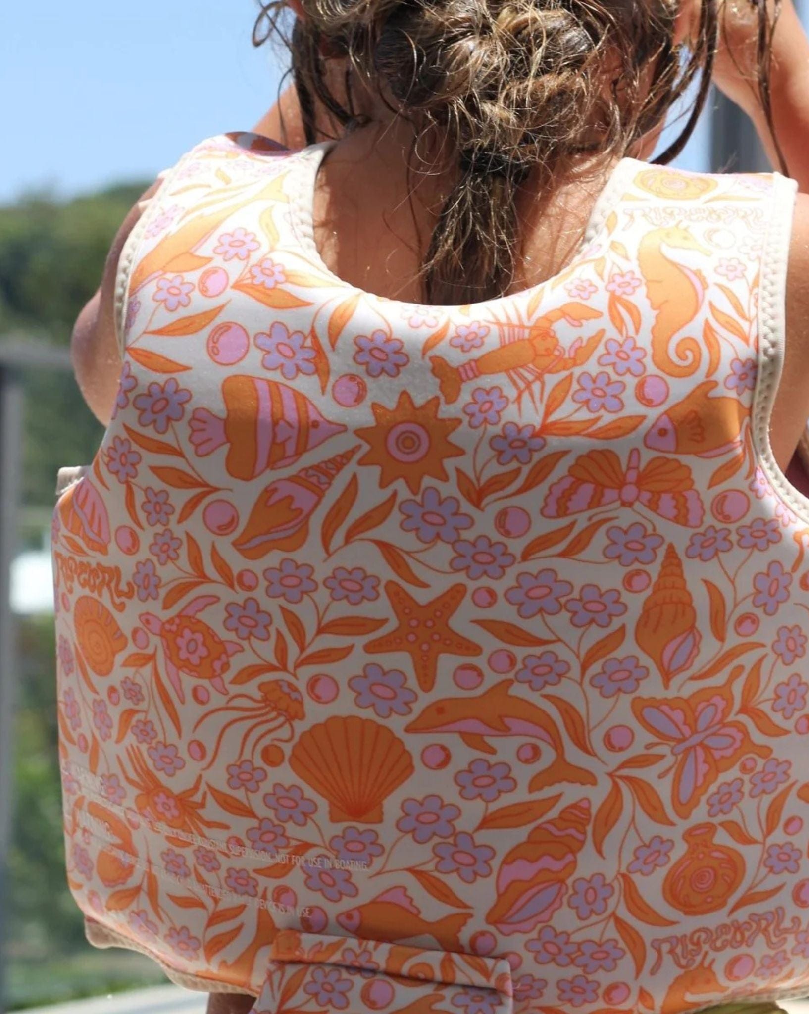 SunnyLife Kids Swim Vest 3-6 Ocean Magic Pink 3D