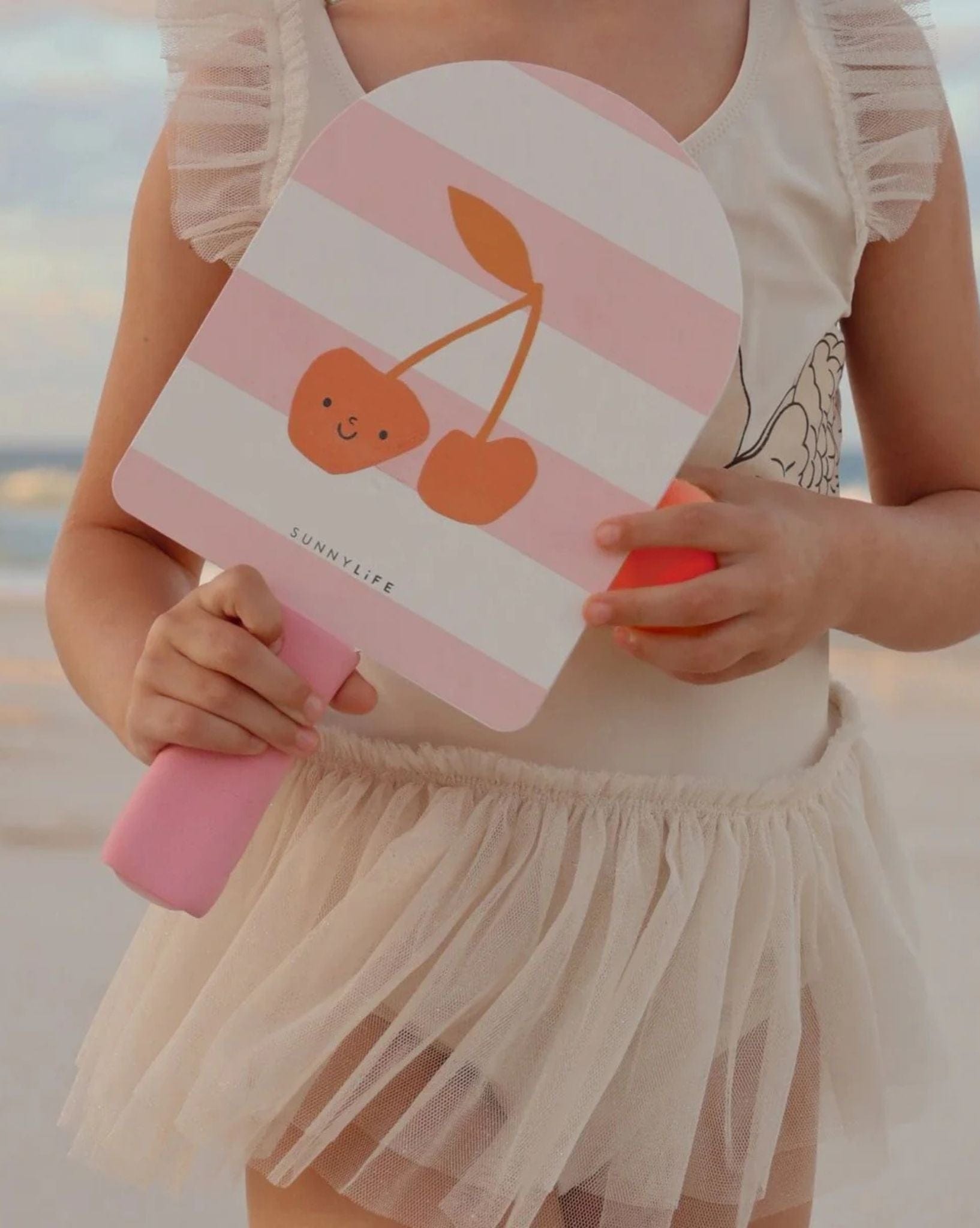 SunnyLife Kids Velcro Beach Bats Cotton Candy Cherry