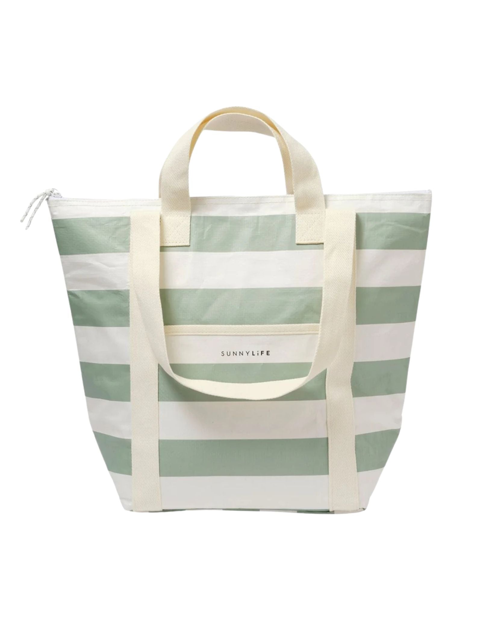 SunnyLife Light Cooler Tote La Palma Sage Stripe