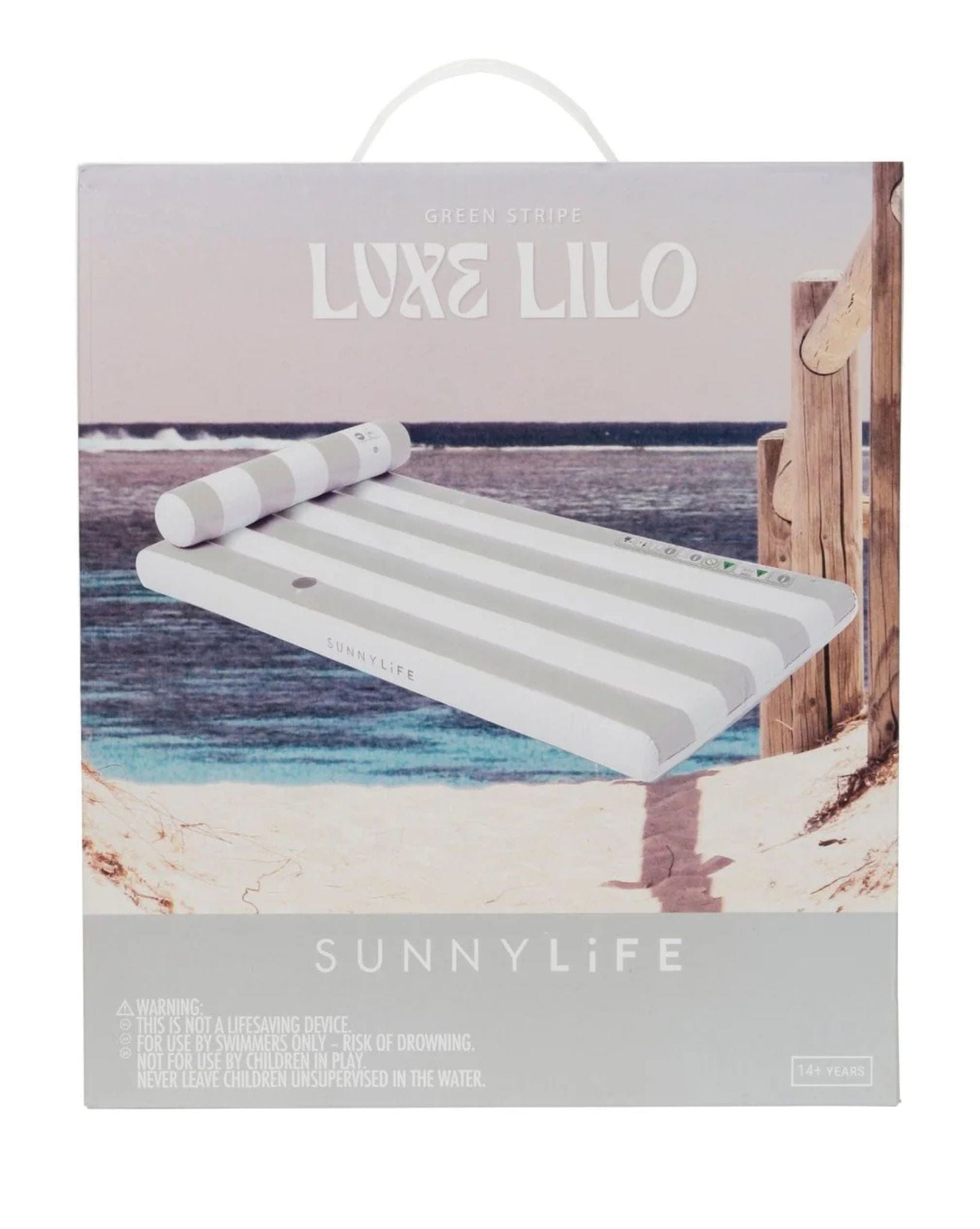 SunnyLife Luxe Lilo Green Stripe