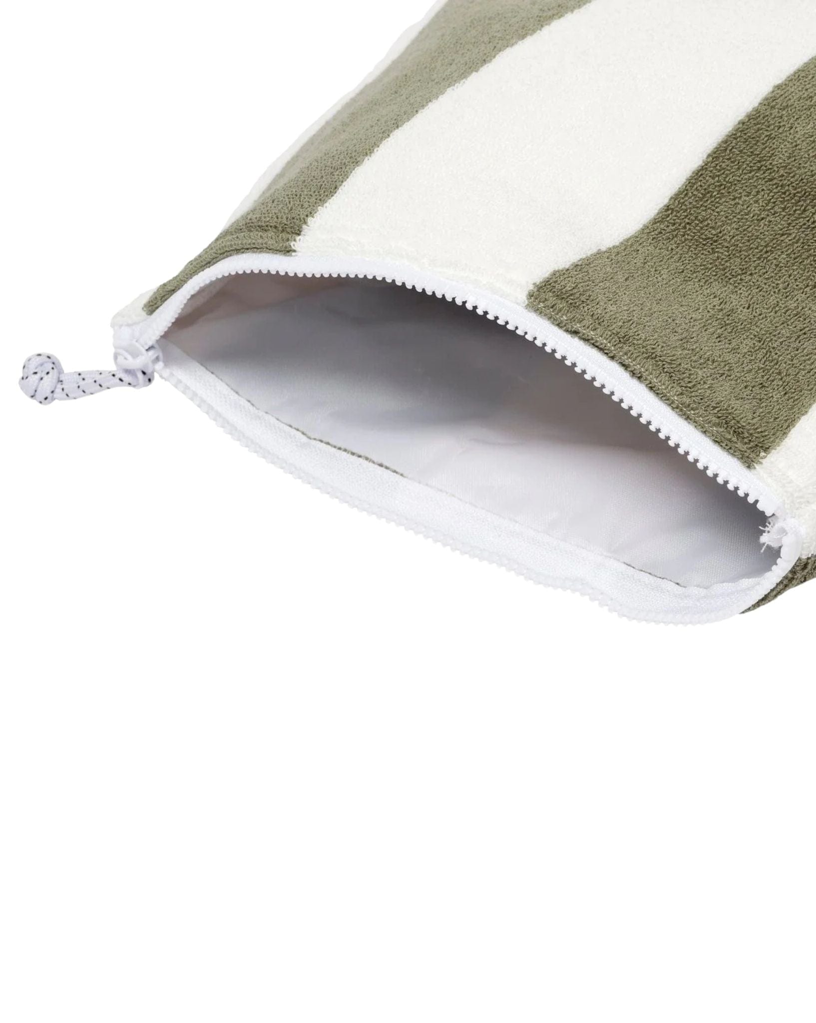 SunnyLife Terry Beach Pouch The Vacay Olive Stripe