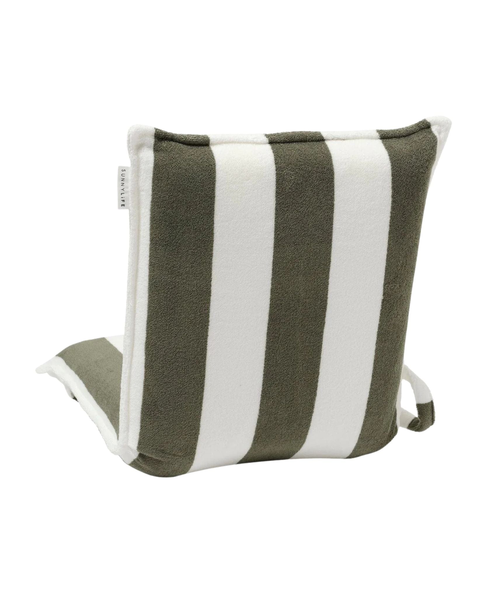 SunnyLife Terry Travel Lounger The Vacay Olive Stripe