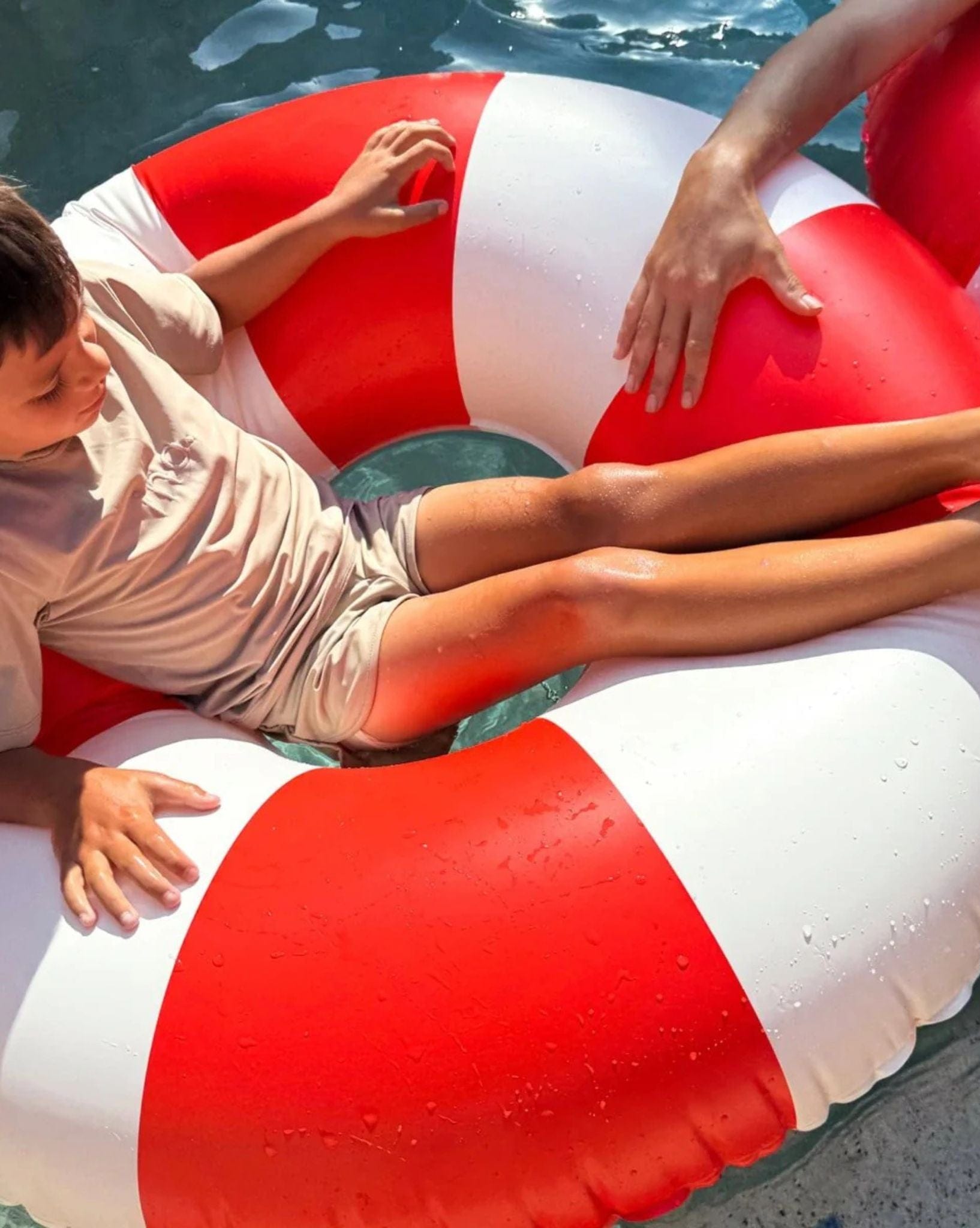 SunnyLife Tube Pool Ring Tomato Red