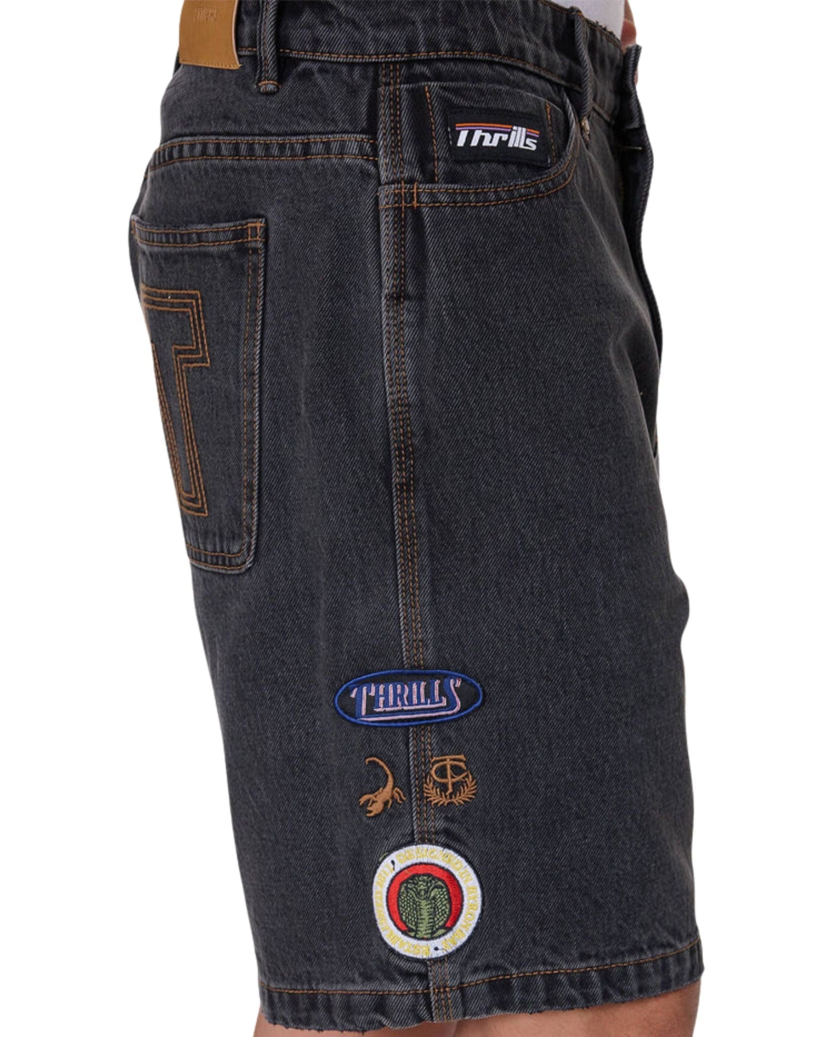 Thrills Against All Odds Mid Slacker Relaxed Long Denim Short