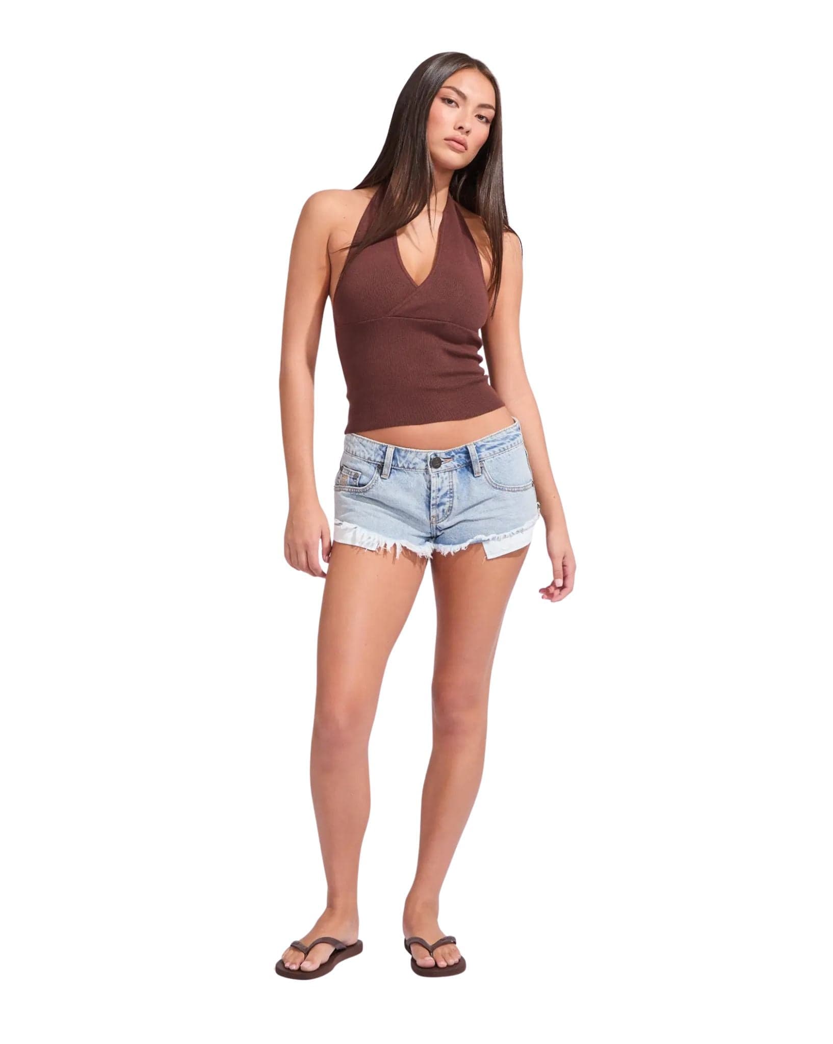 Thrills Dayna Knit Halter Top