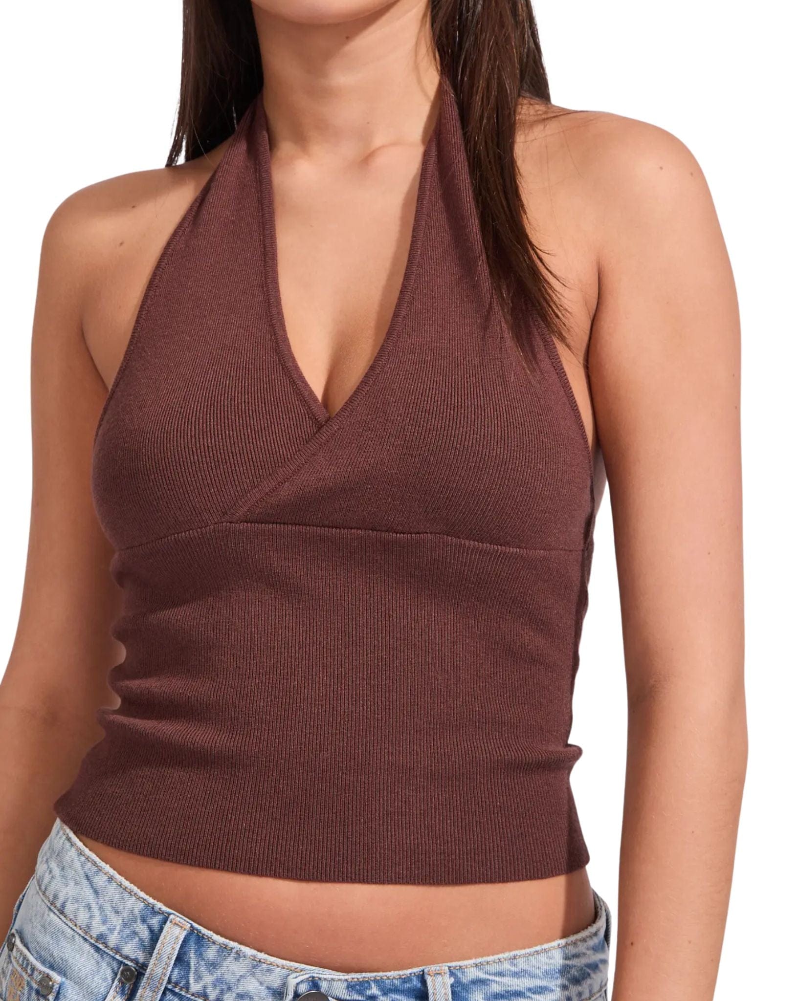 Thrills Dayna Knit Halter Top