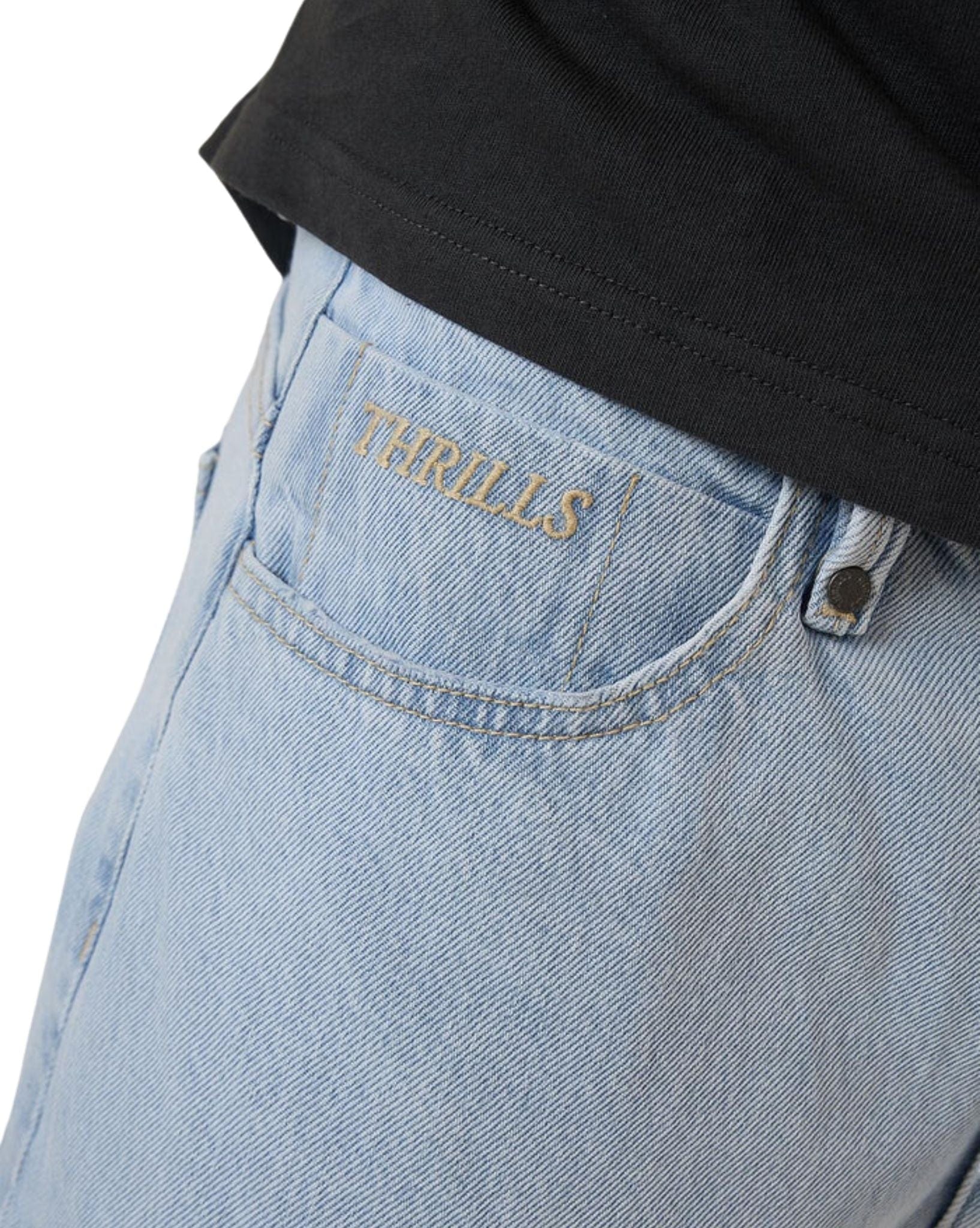 Thrills Infinite Dopamine Slacker Denim Short - Light Ash Blue