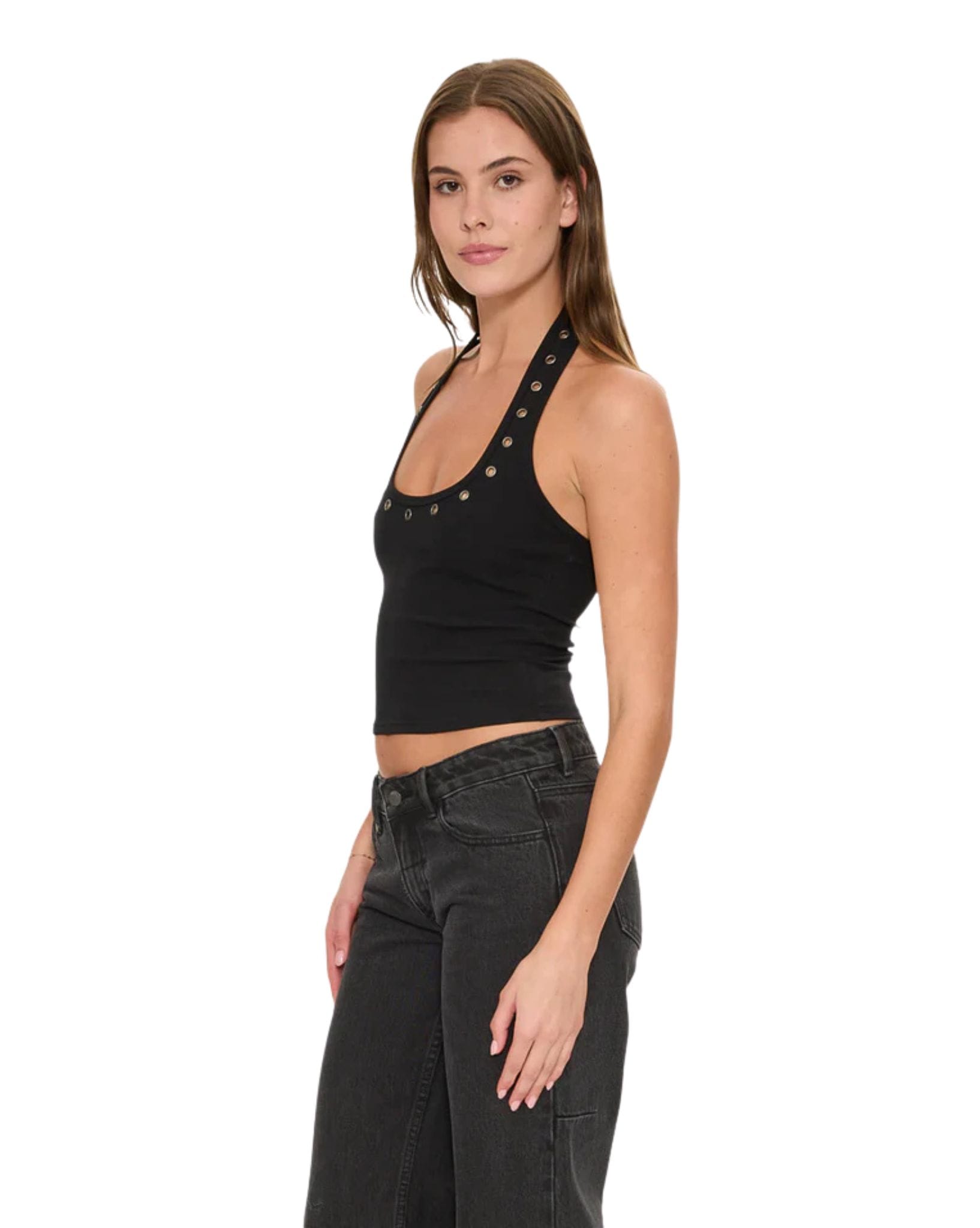 Thrills Living Easy Eyelet Halter Top