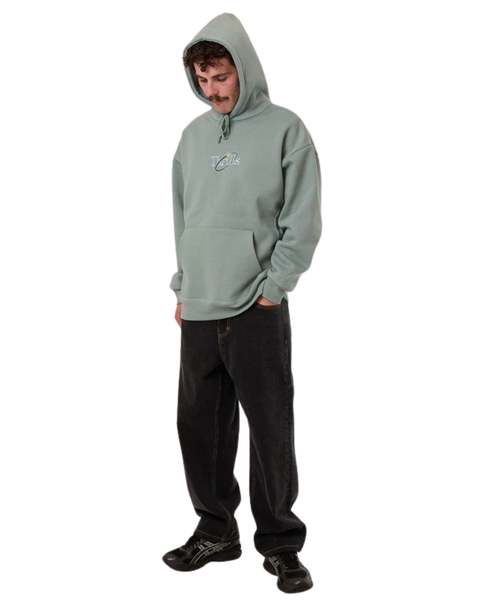 Thrills Mens Ambient Connections Slouch Pull On Hood