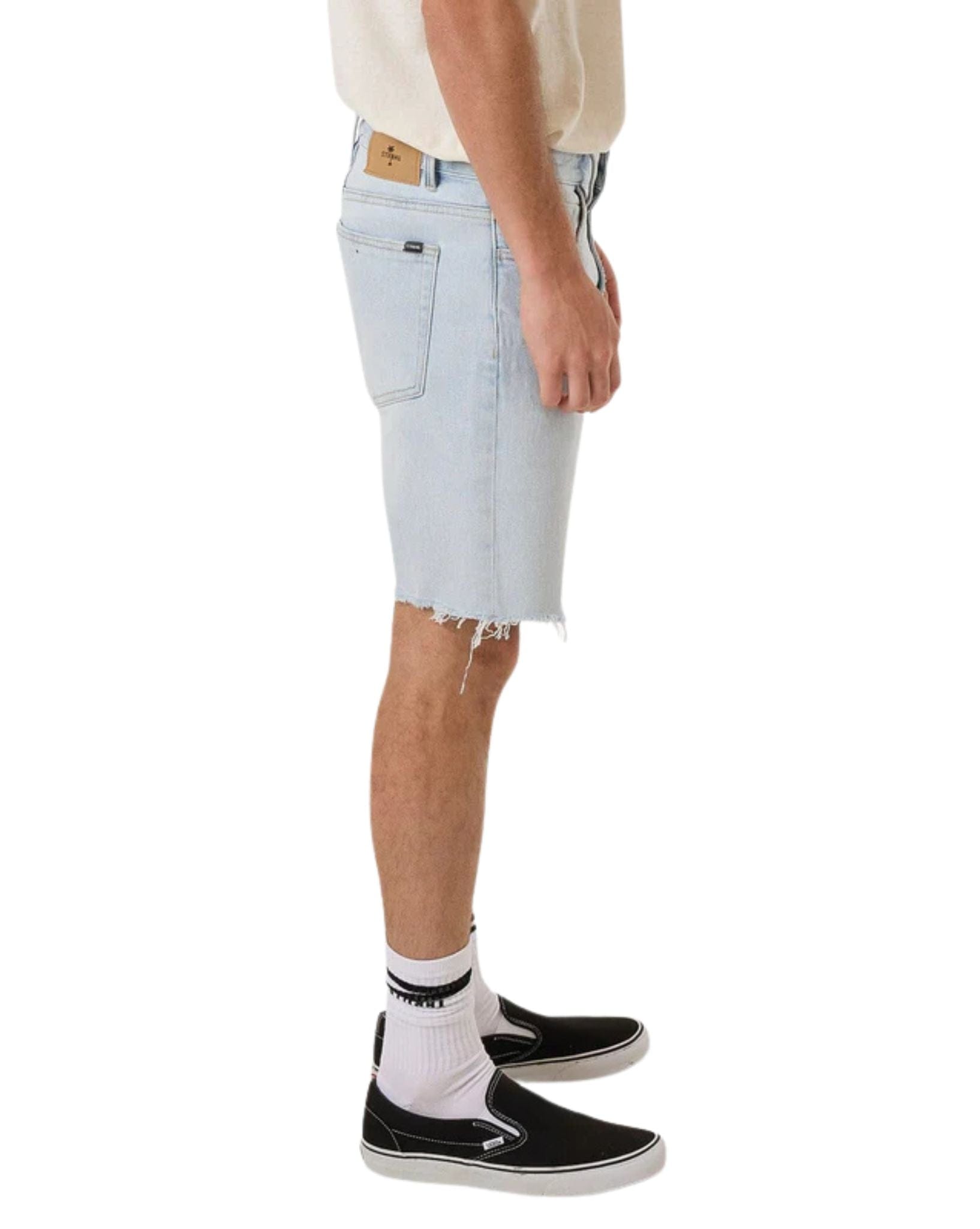 Thrills Mens Bones Denim Short- Ether Blue