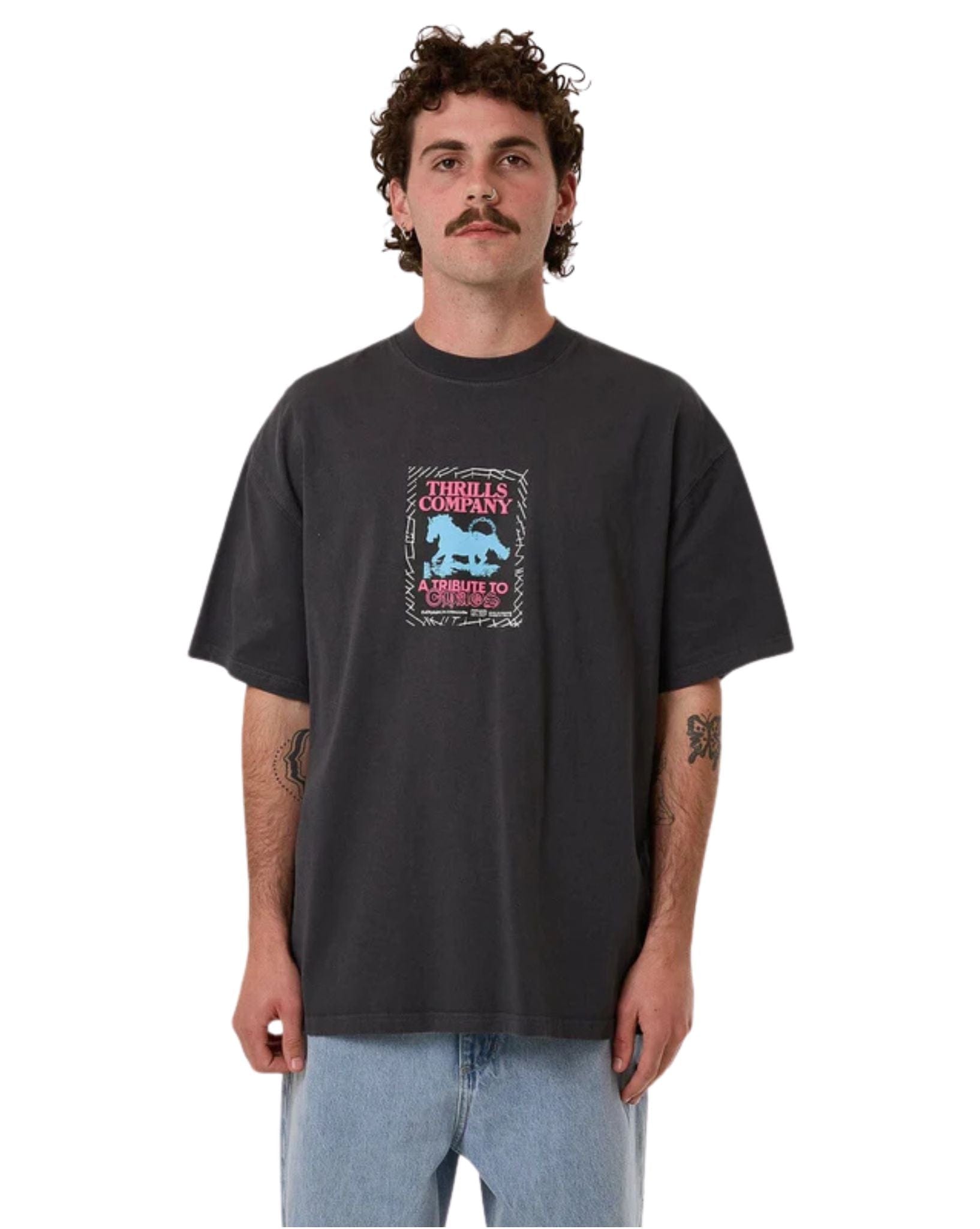 Thrills Mens Chain Of Formation Box Fit Oversize Tee