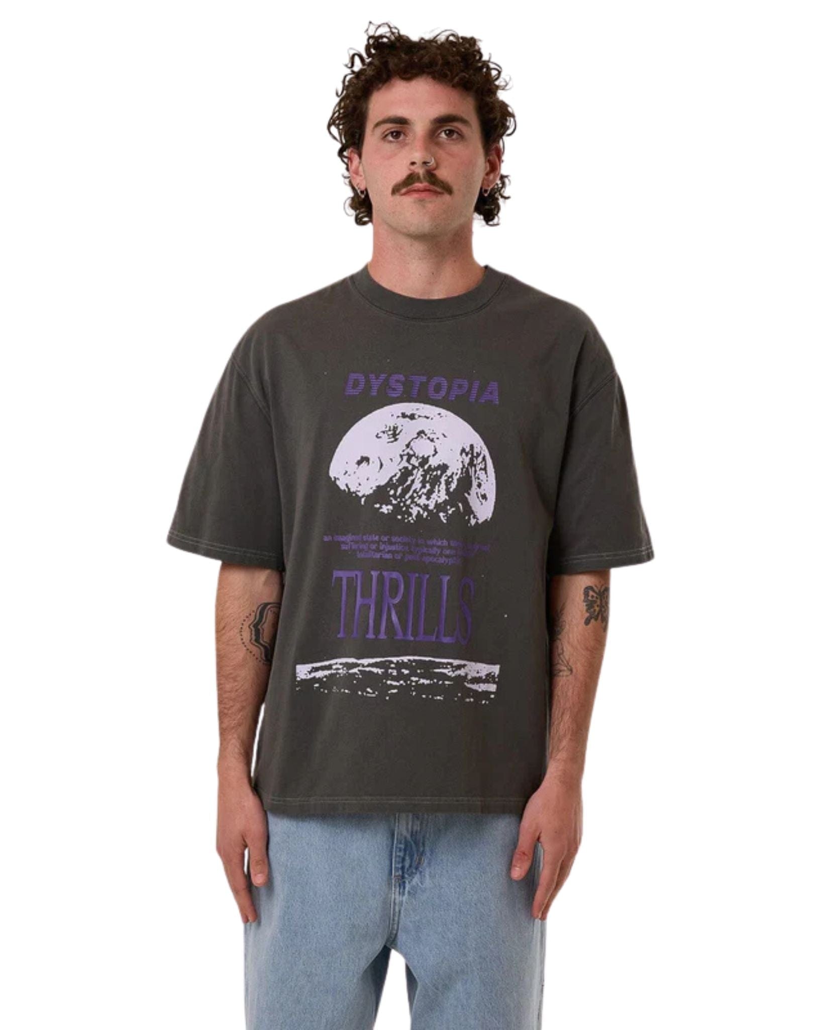 Thrills Mens Dystopia Box Fit Oversize Short Tee