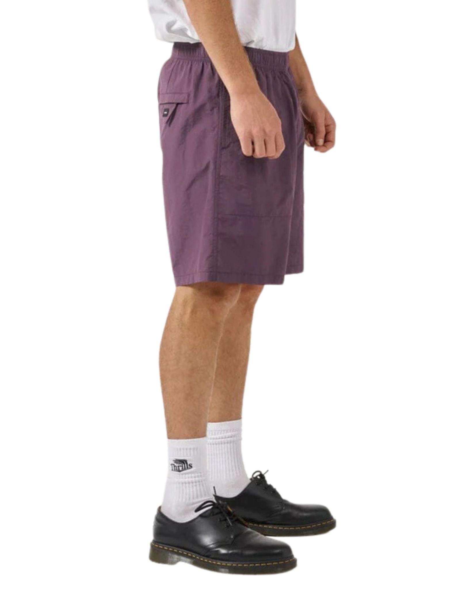 Thrills Mens Easy Listening Short - Purple Pennant