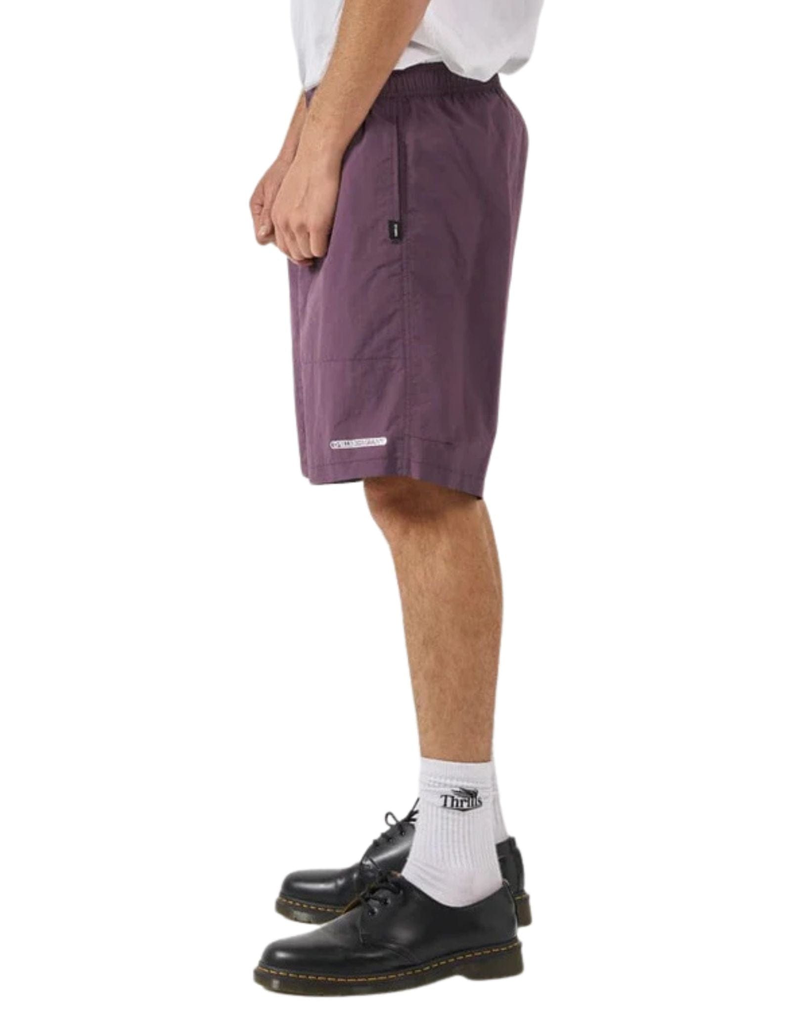 Thrills Mens Easy Listening Short - Purple Pennant