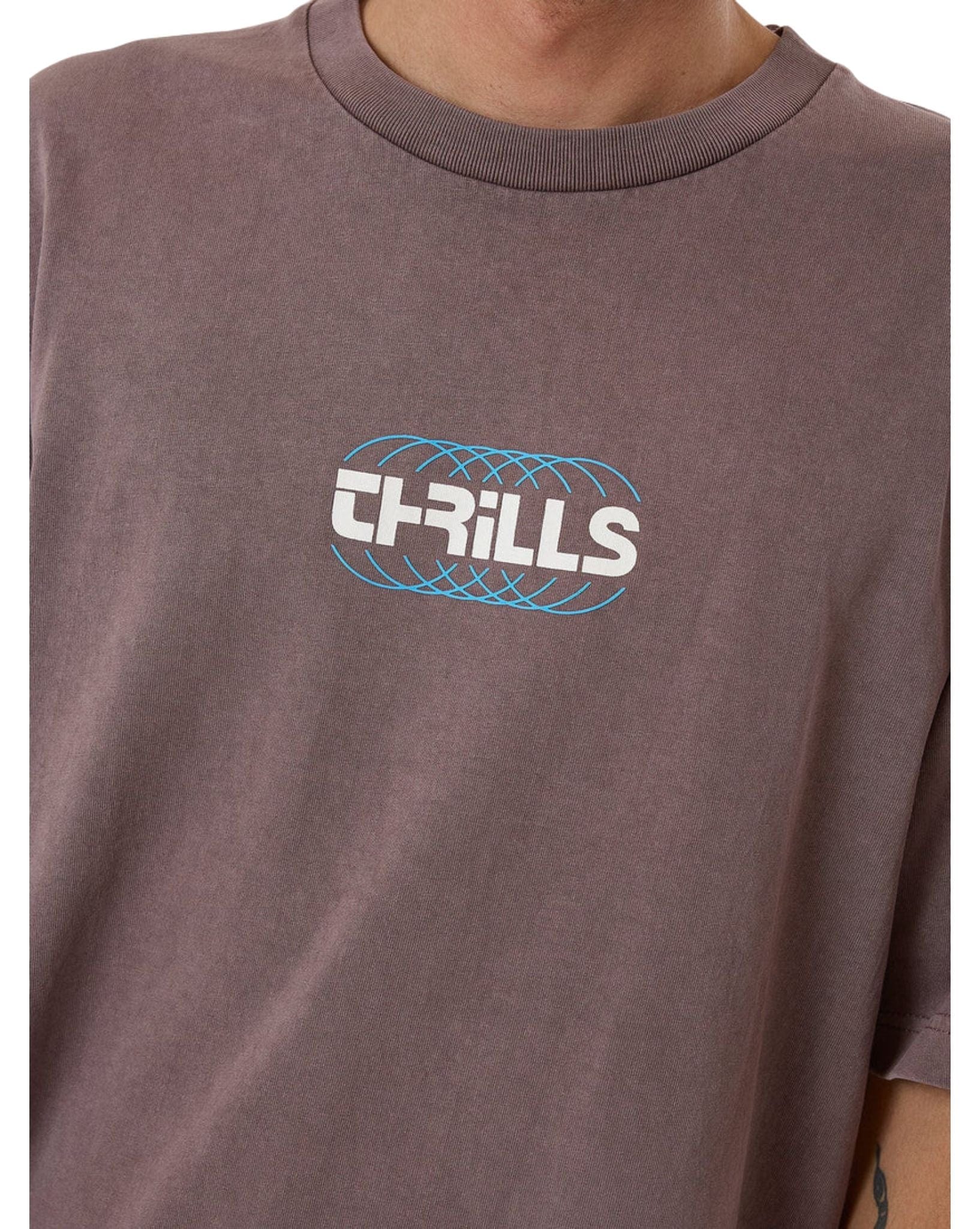 Thrills Mens Evolution Oversize Fit Tee - Sparrow