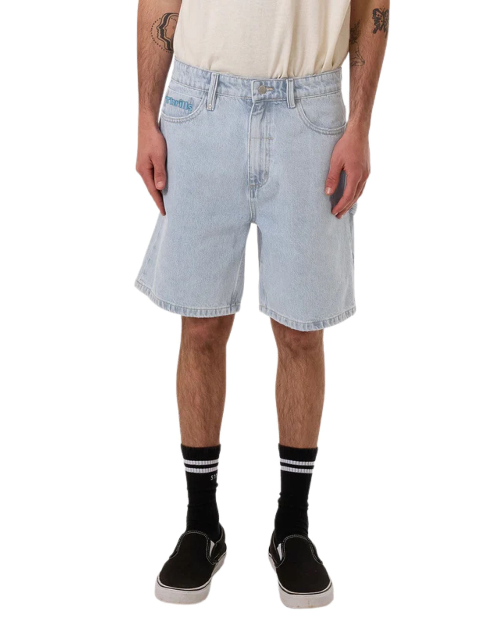 Thrills Mens Hazed Slacker Denim Short