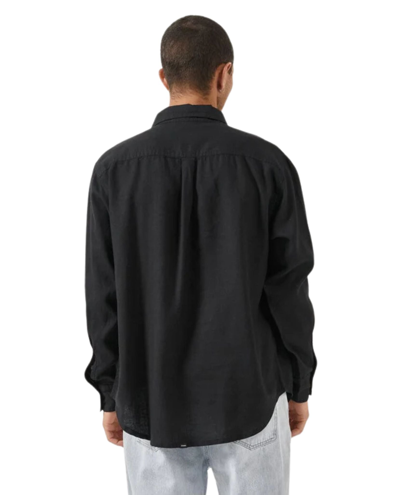 Thrills Mens Hemp Minimal Thrills Oversized Ls Shirt