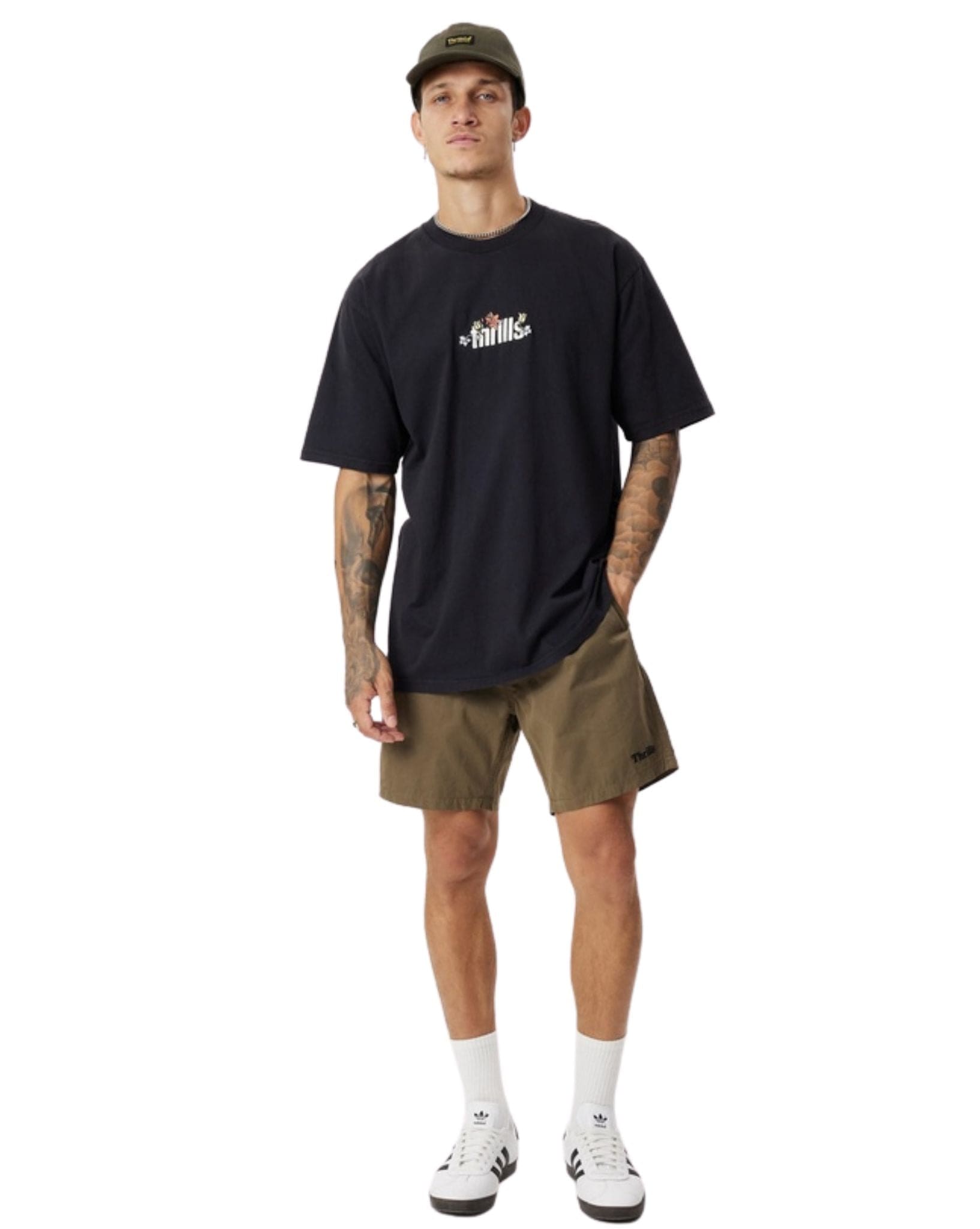 Thrills Mens Natural Thrills Oversize Fit Tee - Black
