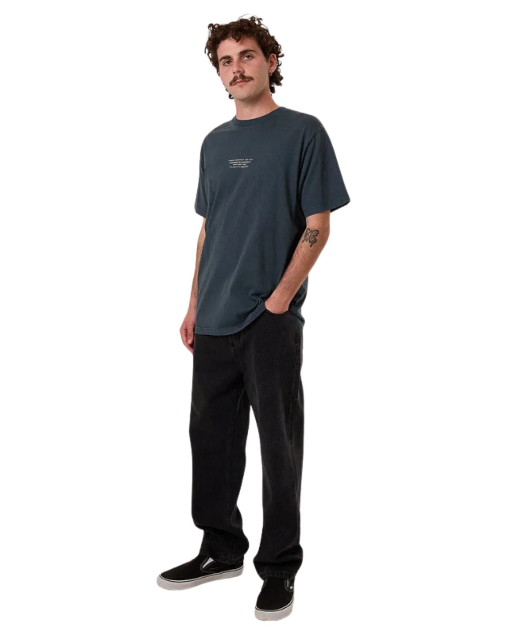 Thrills Mens New Issue Merch Fit Tee - Petrol
