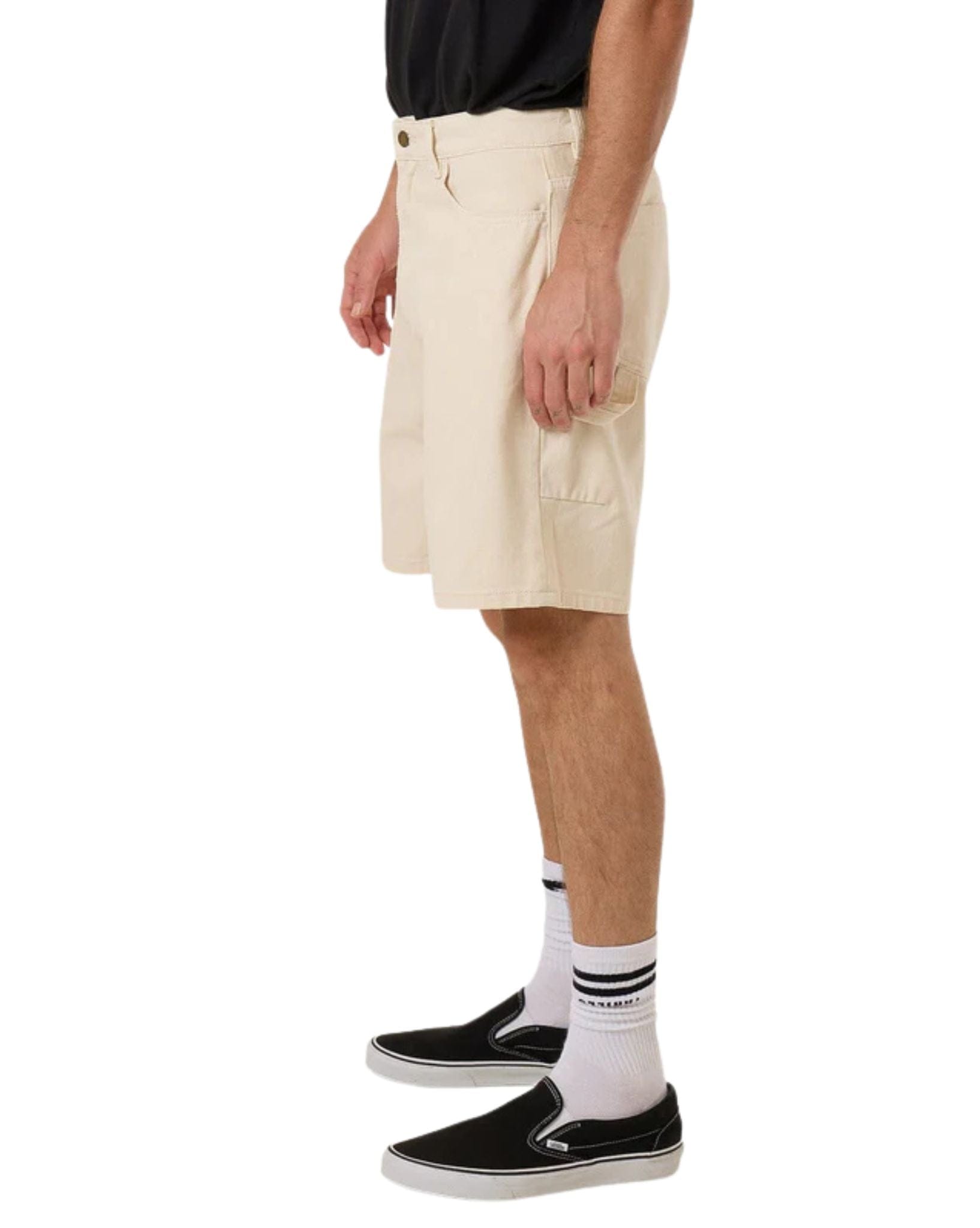 Thrills Mens Slacker Denim Short - Heritage White