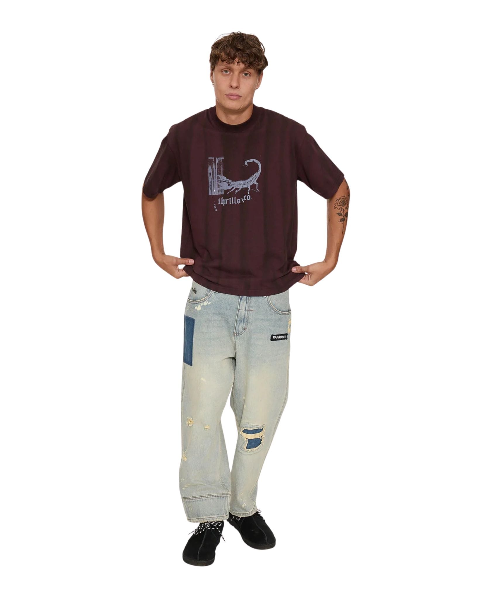 Thrills New Delusions Box Crop Oversize Tee
