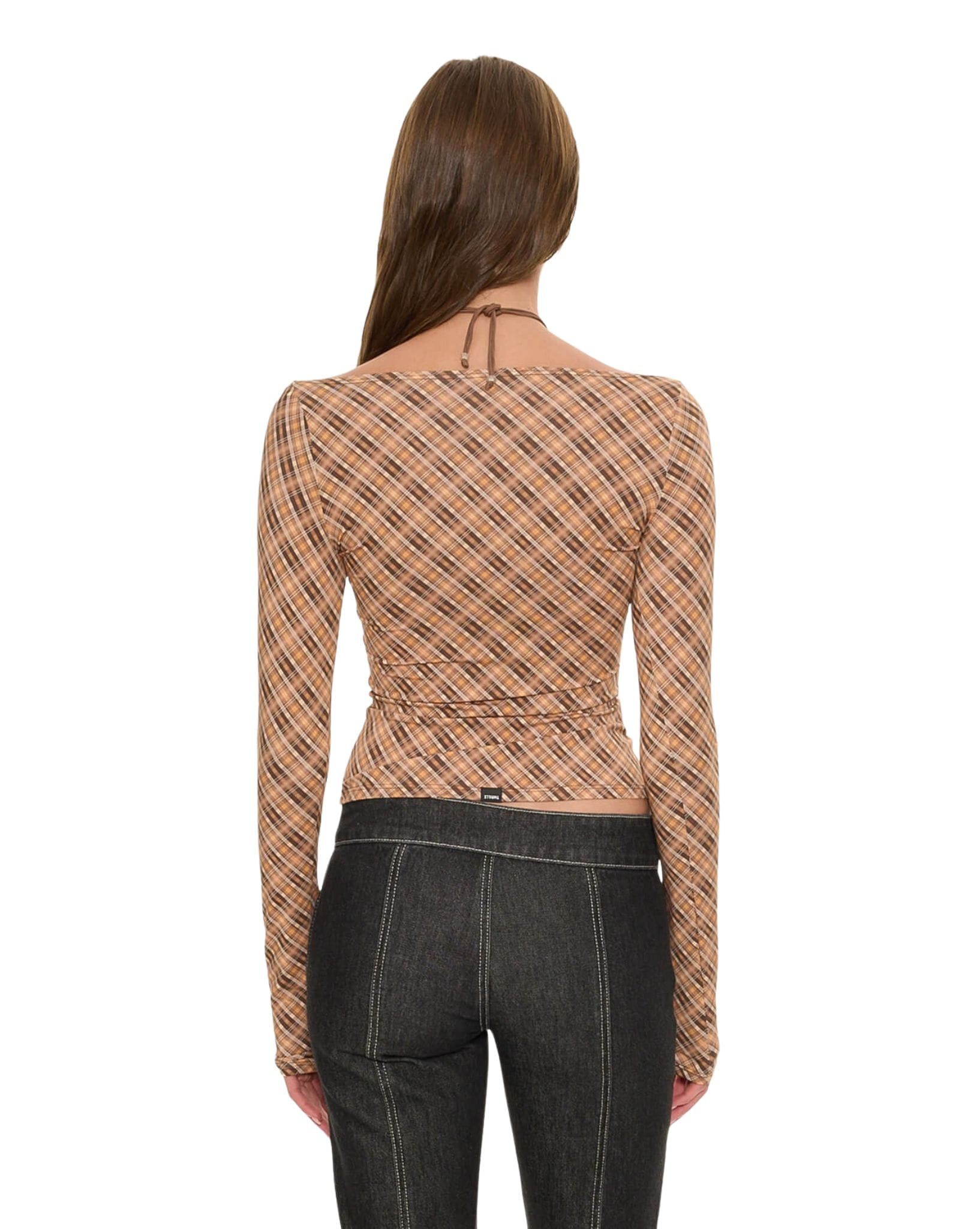 Thrills No Vacancy Check Long Sleeve Top