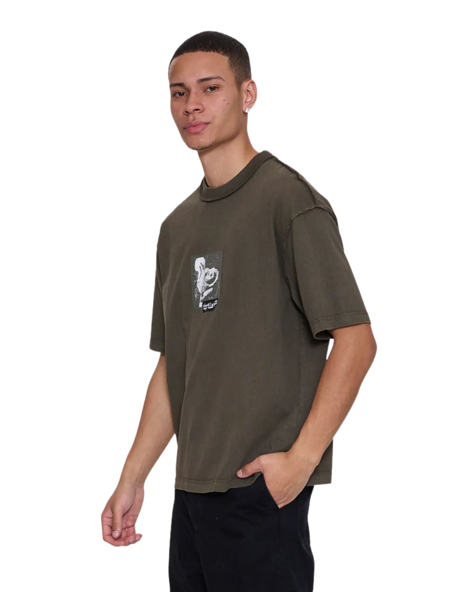 Thrills Rose Brigade Box Fit Oversize Cropped Tee